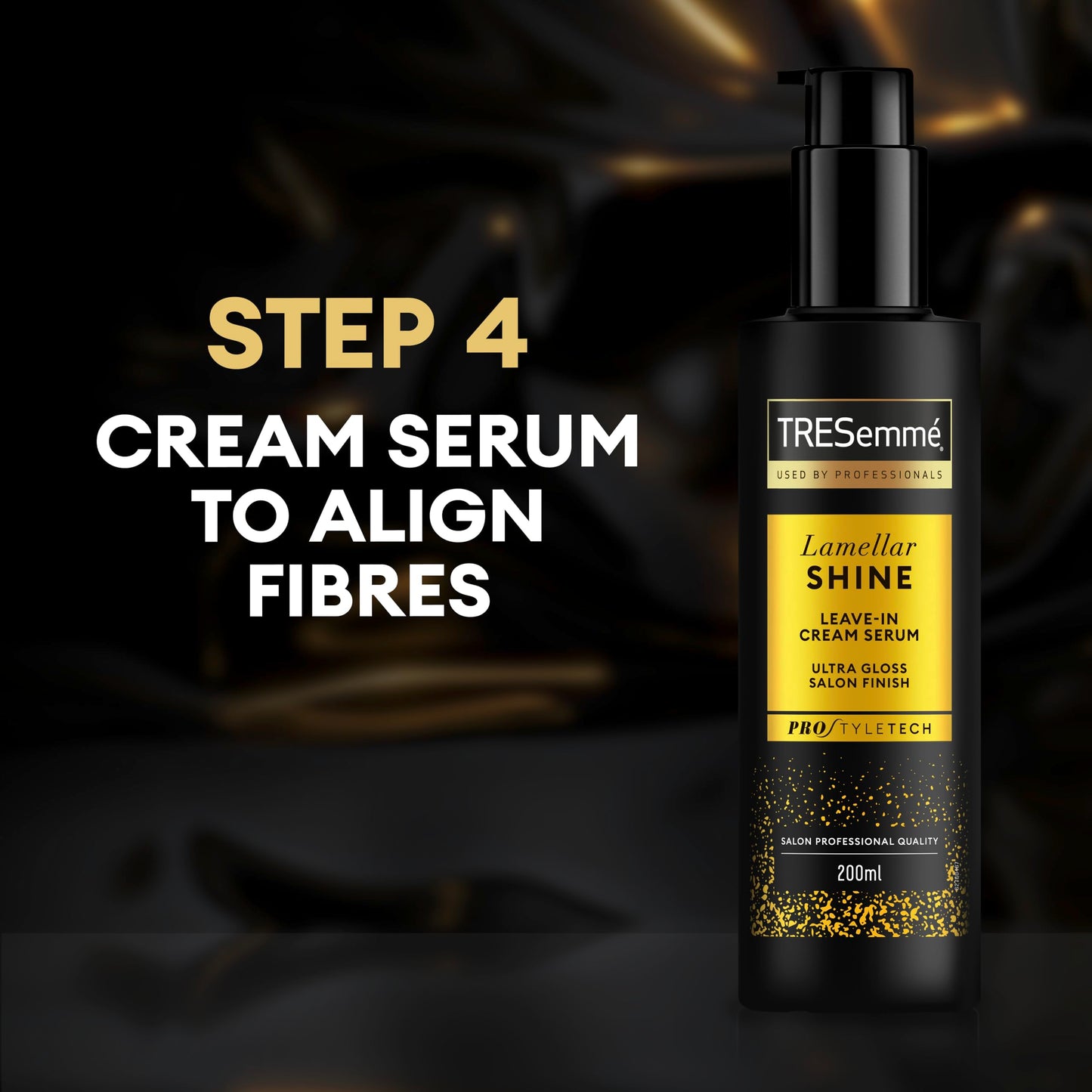 TRESemmé Lamellar Shine Leave-In Cream Hair Serum with patented Lamellar Technology hair treatment for an ultra-glossy salon finish 200 ml