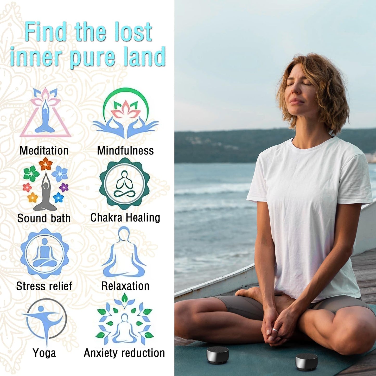 Rylaxtones Meditation System 8 Types of Tibetan Singing Bowls for Meditation, Mindfulness, Sound Bath, Chakra Healing, Stress Relief, Sound Therapy, Yoga Practice and More