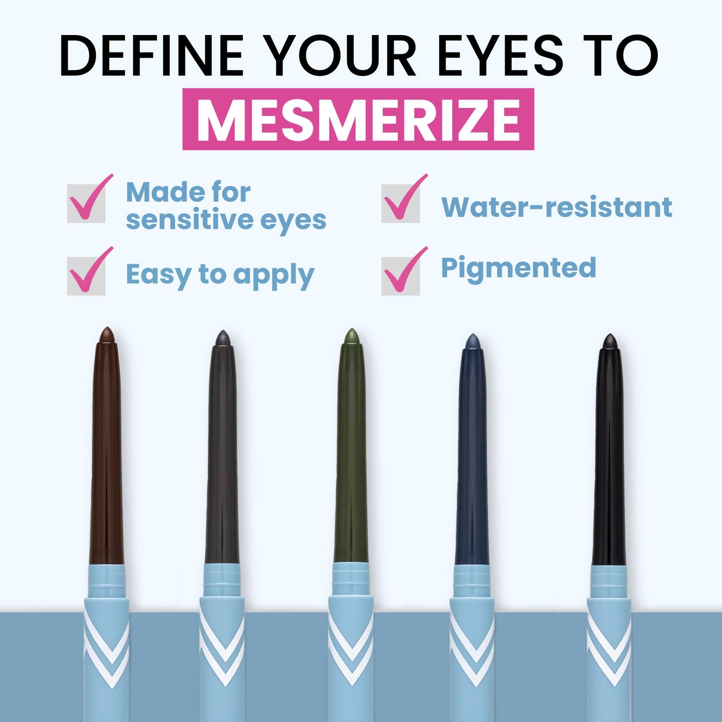 Prime Prometics PrimeEyes Glide Eyeliner for Mature Women – Water-Resistant, Long-Stay and Mess-Proof – Gel Cream Texture, Discreet Sharpener and Effective Smudger (Black)