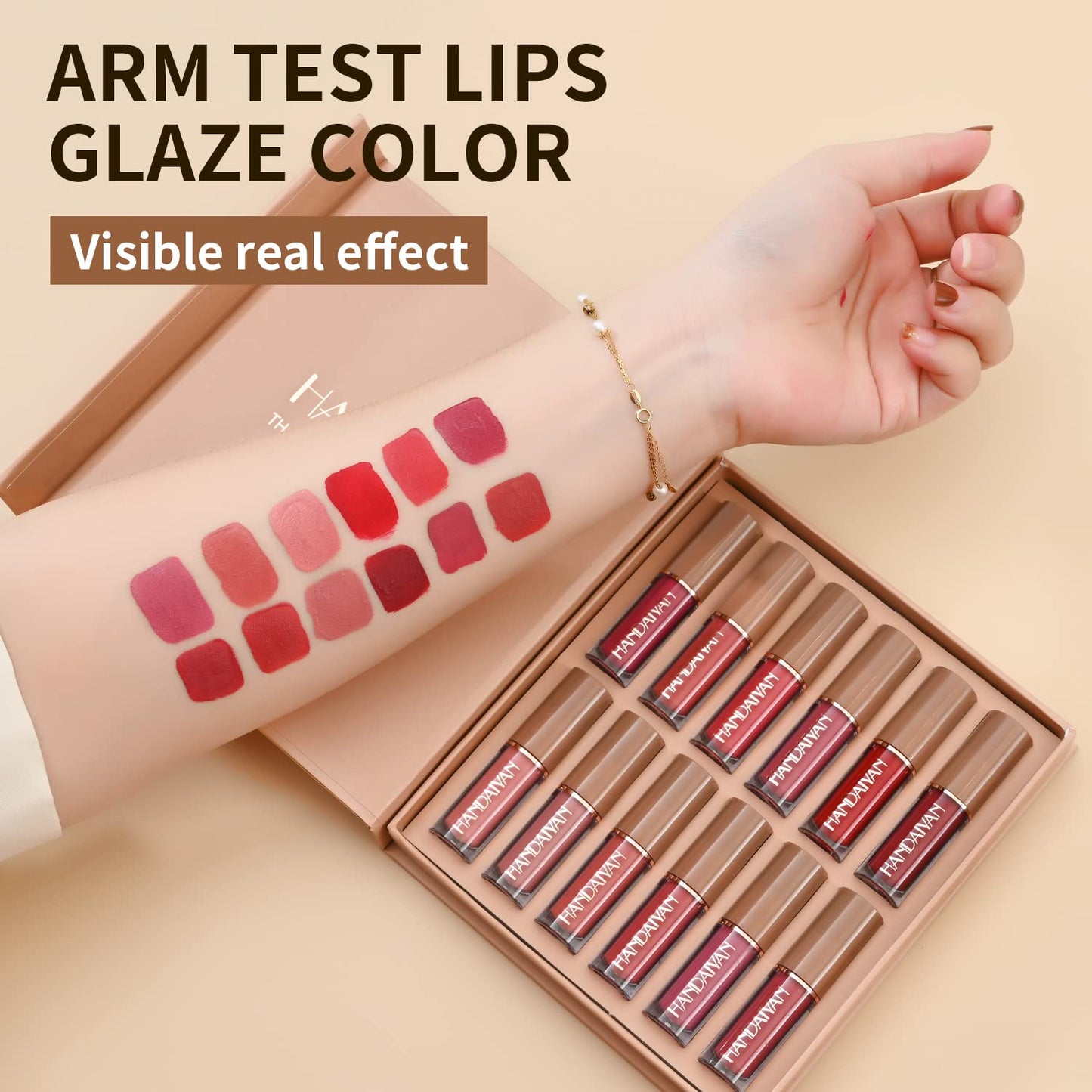 12 Colors Nude Liquid Lipstick Makeup Set Velvet Matte Long-Lasting Waterproof Non-Stick Cup Not Fade Pink Lip Gloss Red Lipstick Makeup Set Gift Kit For Women (Set B)