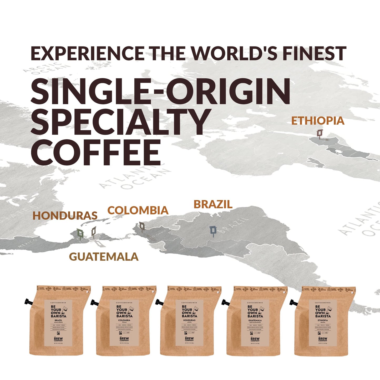 Gourmet Birthday Coffee Gift Set for Men & Women – 5 of the World's Finest Single Estate Specialty & Organic Coffees | Brew & Enjoy Anytime, Anywhere | Hamper Style Letterbox Gift Idea for Him & Her