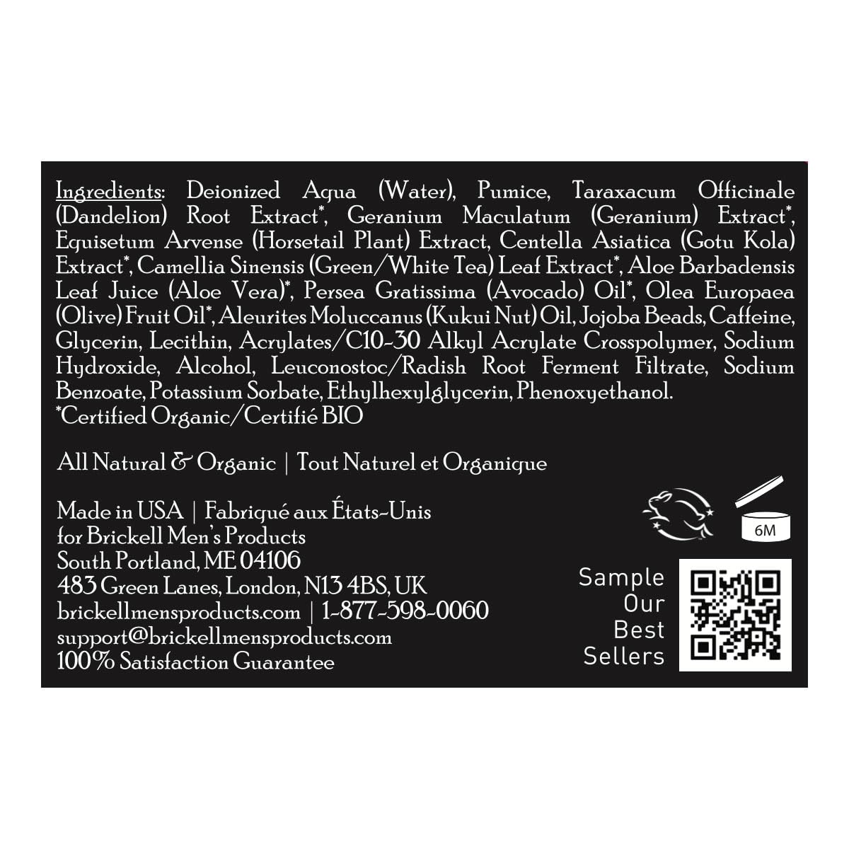 Brickell Men's Renewing Face Scrub for Men, Natural and Organic Deep Exfoliating Facial Scrub Formulated with Jojoba Beads, Coffee Extract and Pumice, 118 mL, Scented