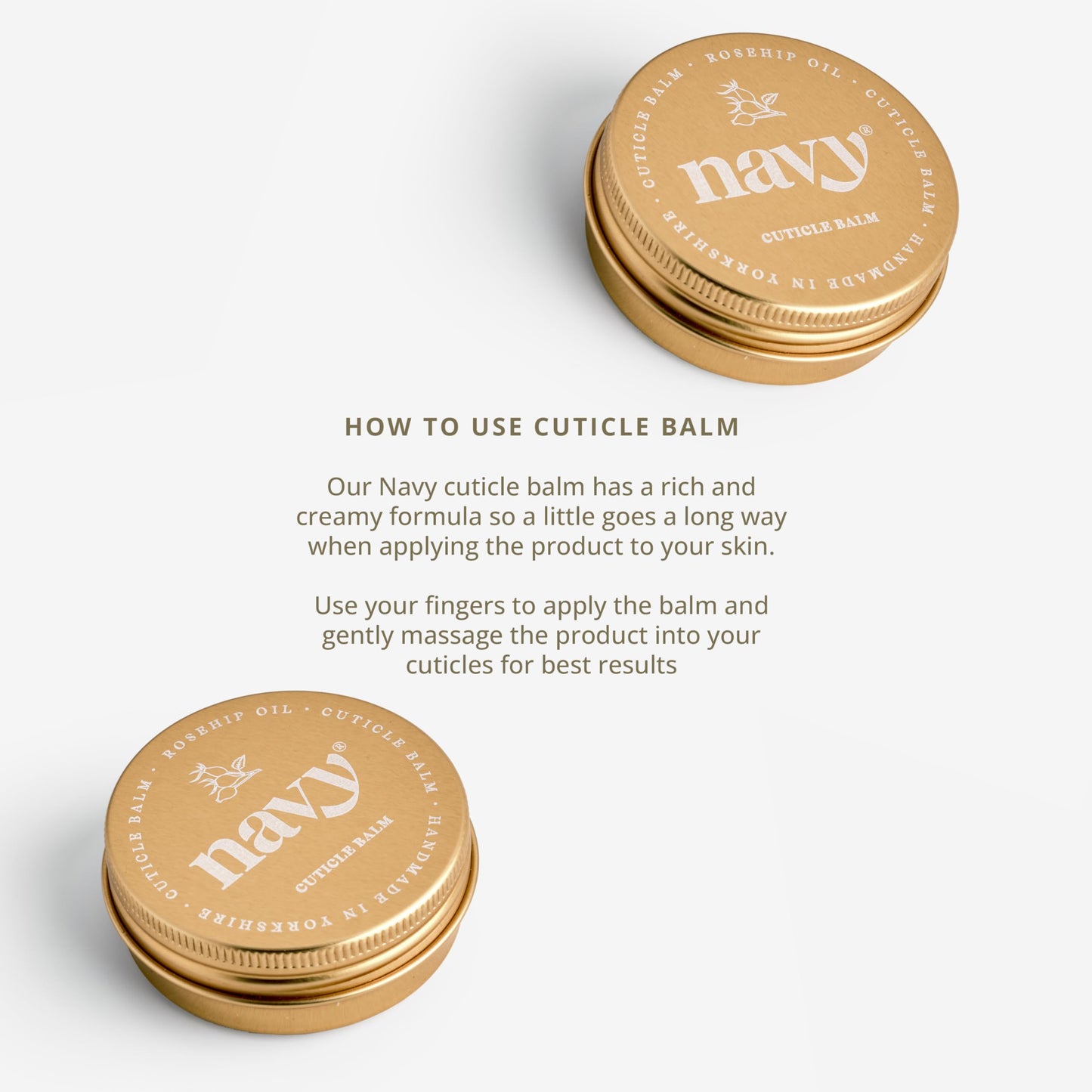 Navy Cuticle Balm - 30ml | Promote Nail Growth and Skin Moisturisation | Enriched with Rosehip Oil, Aloe Vera & Coconut Oil | Vegan & Cruelty-Free