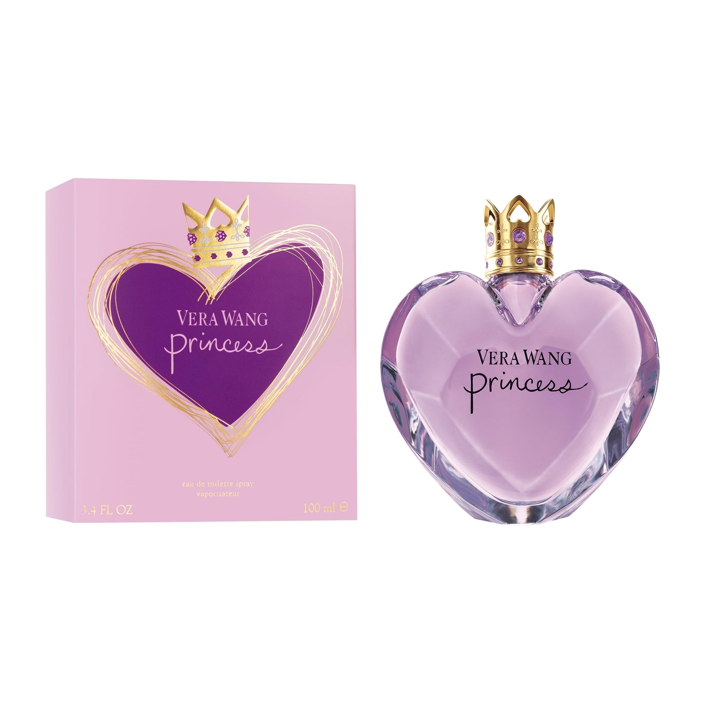 VERA WANG Princess - Eau de Toilette for Her - Fruity & Floral Fragrance with Notes of Lady Apple, Pink Guava and Vanilla - Medium Longevity - 100ml