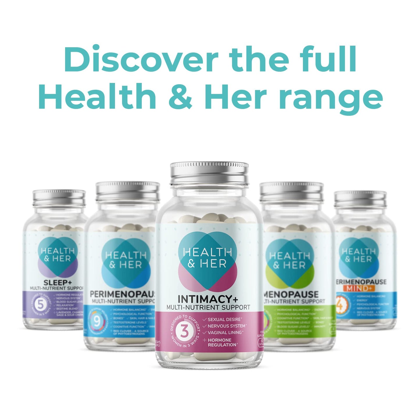 Health & Her Intimacy+ Multi-Nutrient Support for Women - Women's Desire Supplement with Maca Root, Tribulus Terrestris and Sea Buckthorn - 2 Month Supply - 120 Vegan Tablets