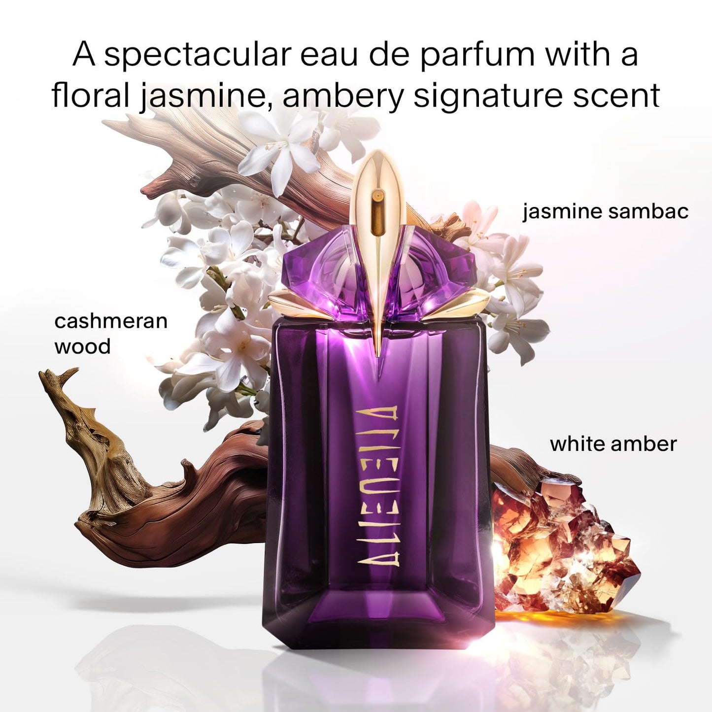 Mugler Alien Eau de Parfum, Refillable, Floral Woody Women's Fragrance, 60ml