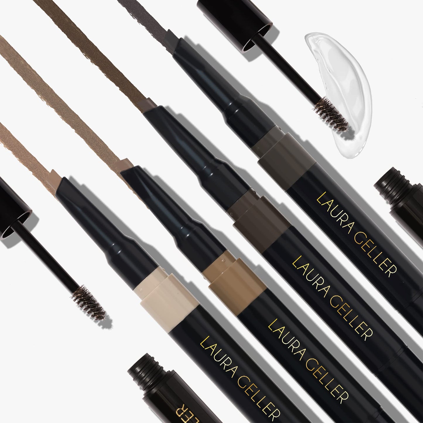 LAURA GELLER NEW YORK Sculpt-n-Stay Waterproof Brow Pencil & Gel (Taupe) - Precision 2-in-1 Waterproof Eyebrow Pencil for Perfectly Sculpted Brows