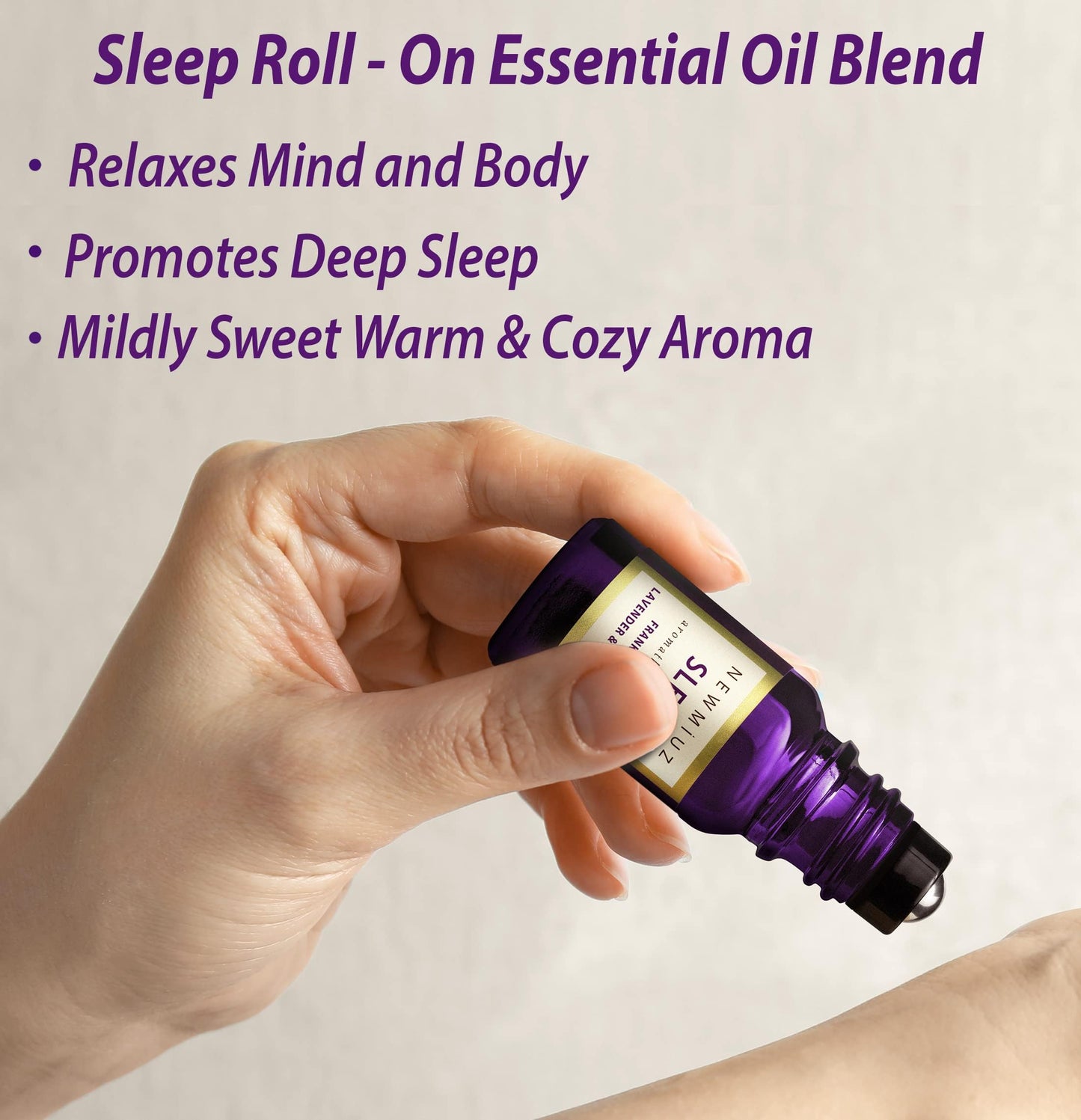 Sleep Roll On Essential Oil Anti Stress Calming Aromatherapy Stick Blend Lavender Oil Bergamot Frankincense Destress Relaxation Stress Gifts for Women Perfect Stocking Stuffers NEW MIUZ USA