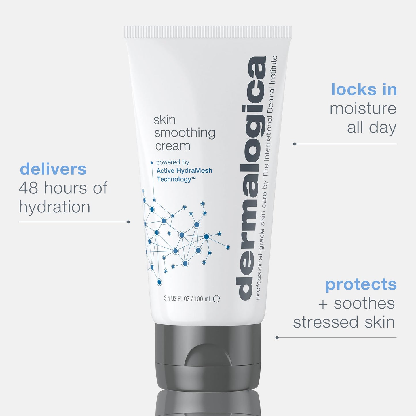 Dermalogica Skin Smoothing Cream with Vitamin C & Vitamin E - 48 Hours of Continuous Hydration, Antioxidant-rich Formula with Grape Seed Extract, Combats Dryness and Dehydration, All Skin Types, 100ml