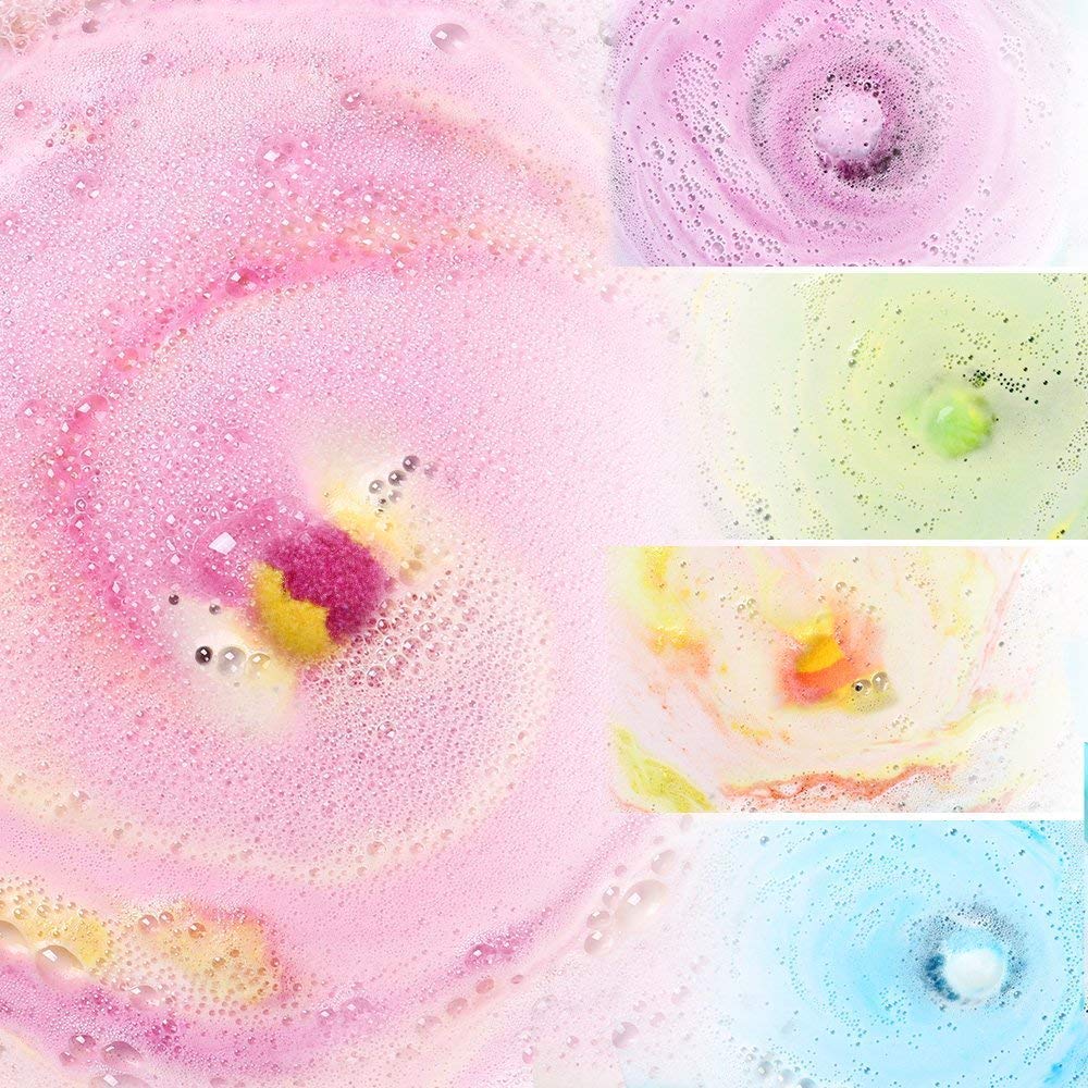 Bath Bombs Gift Set, TTRwin Natural Vegan Spa 12 Fizzy Bubble Bath Bomb Kit with Different Organic Essential Oils,Birthday Gift idea for Her, Women, Men, Kids and Teen Girls