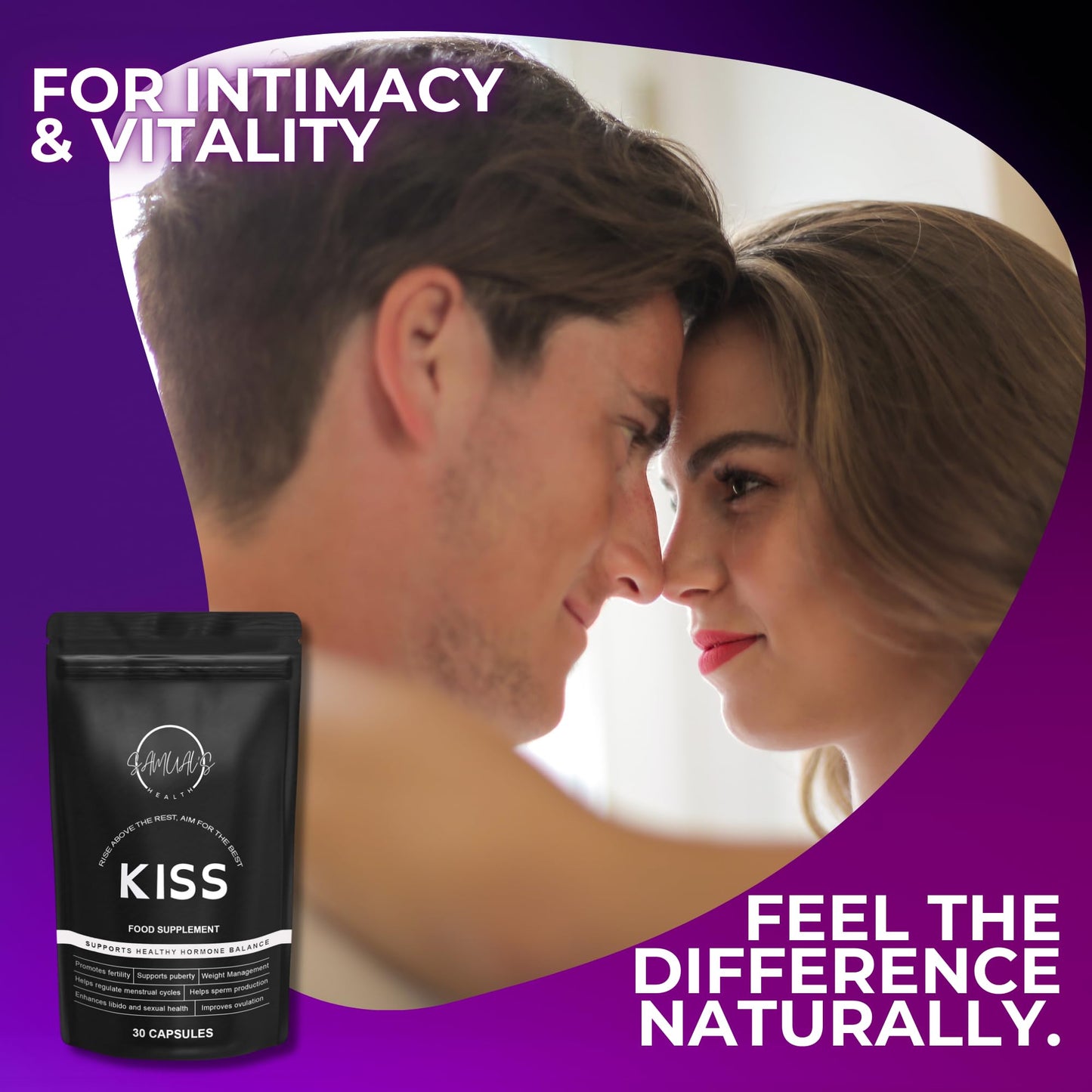 Libido Booster for Women - Samuals KISS libido Enhancer for Women - Hormone Harmony and Hormone Balance - Intimacy Support - 30 Capsules