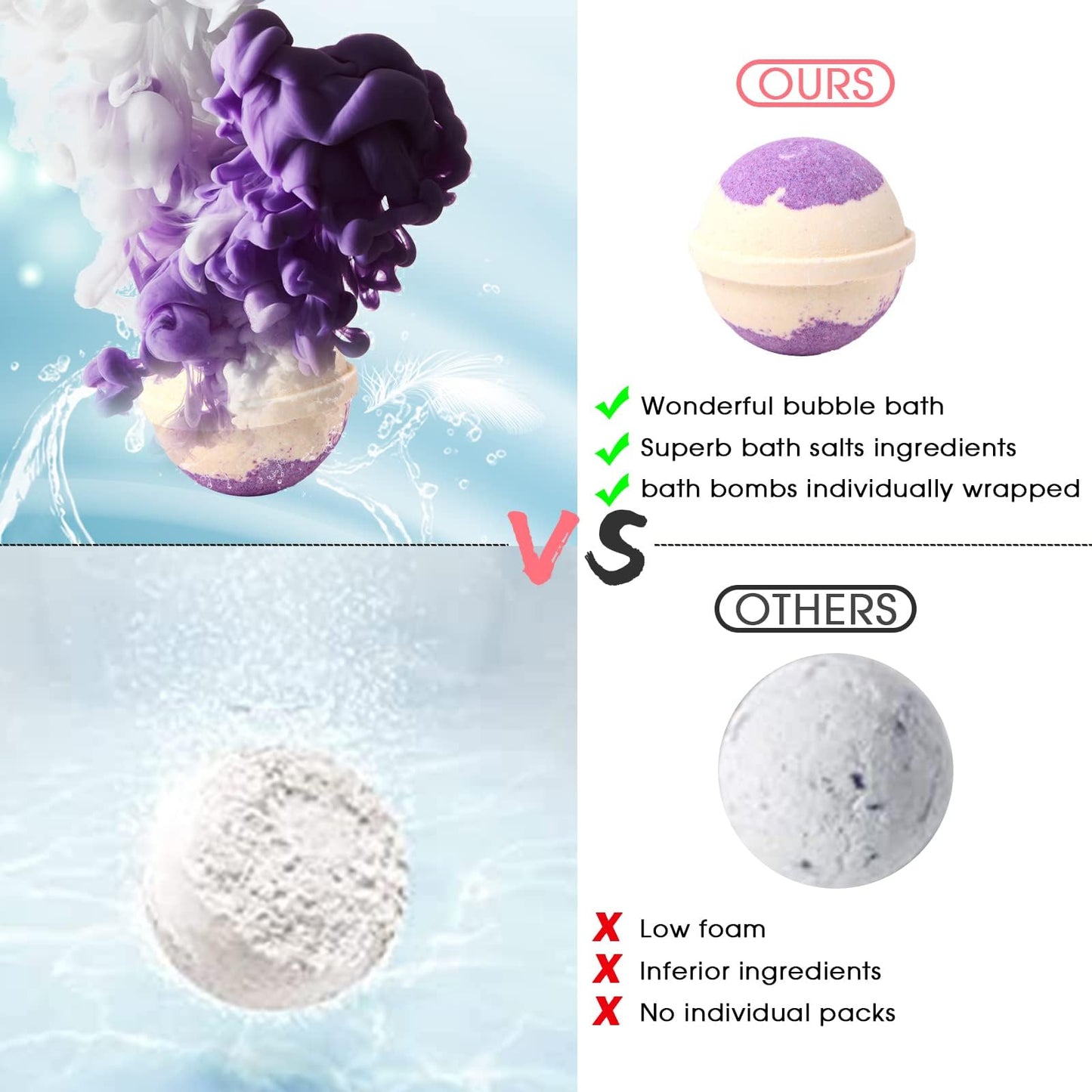 Fafamara Bath Bombs, Foaming Gift Set 20 Organic & Natural Handcrafted Essential Oils Relaxation and Stress Relief Fizzy Balls Ideal Birthday Gift for Her/Him, Women, Wife, Girlfriend, Mother