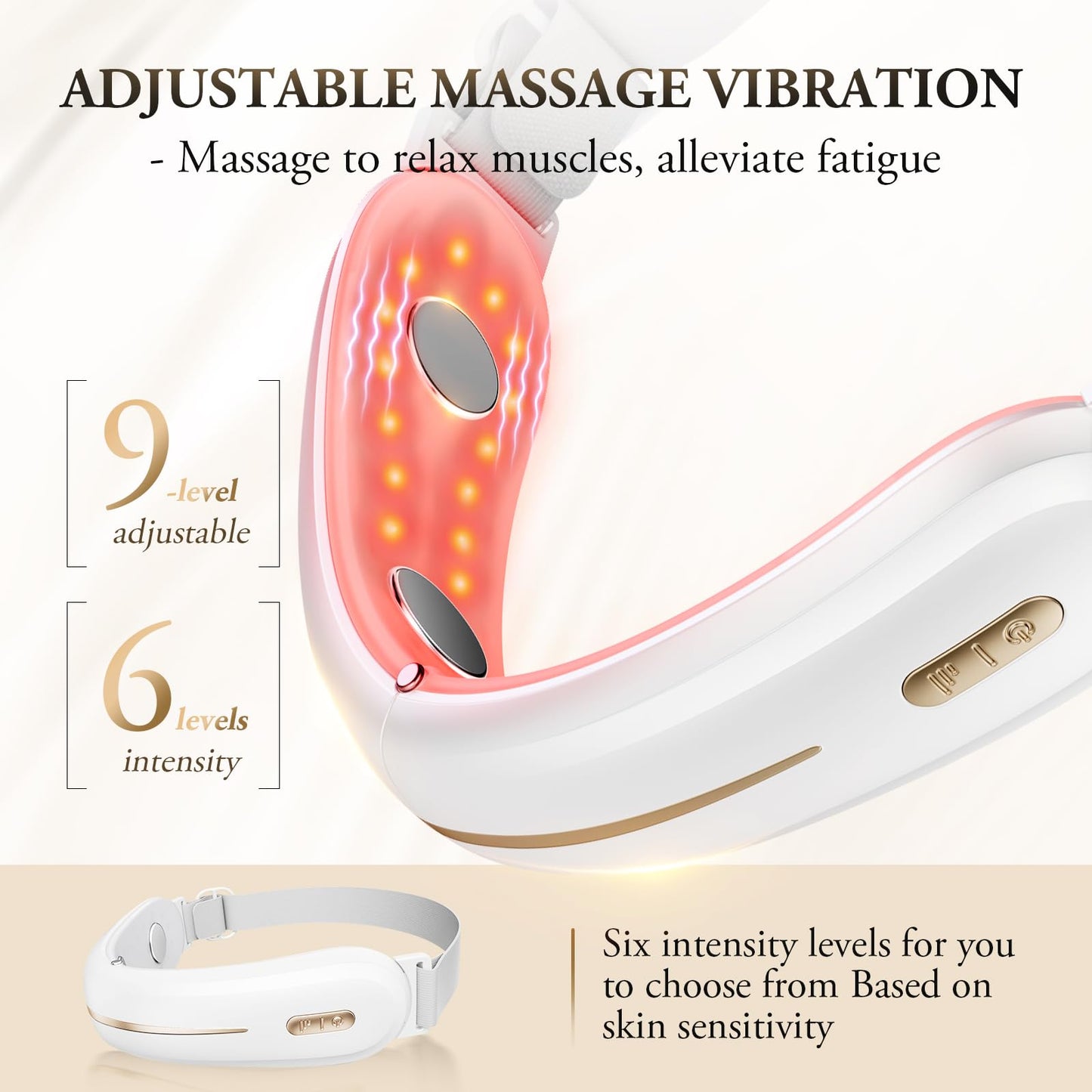 V-Face Shaping Massager Electric,ANLAN EMS Double Chin Reducer,Microcurrent Face Lift Device,42°C Red Blue Light Therapy LED SkinTightening Machine,Jawline Exerciser with 4 Modes and Remote Control