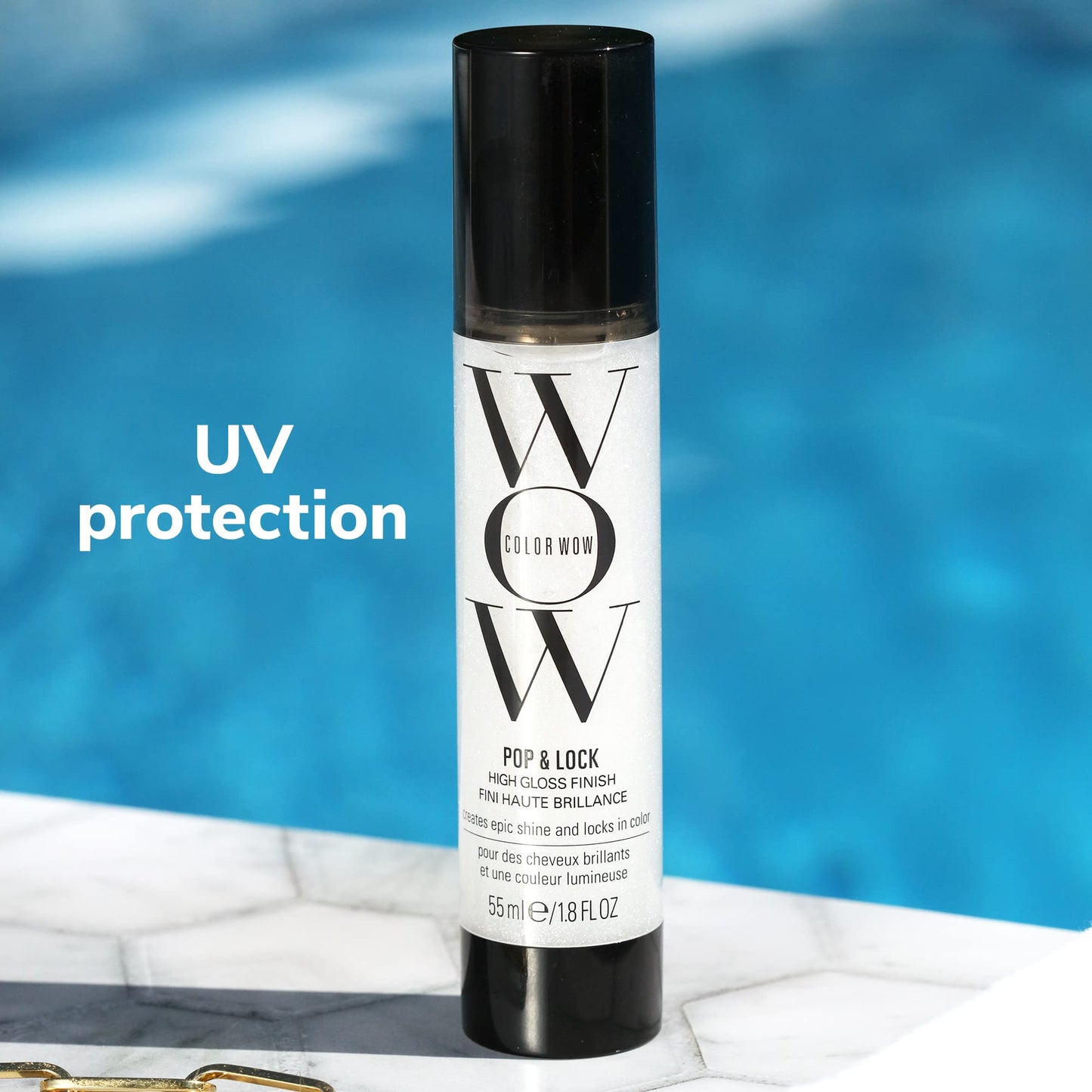 COLOR WOW Pop + Lock Frizz Control Serum: Prevent Colour Fade, Seal Split Ends, and Add Gloss - Get Silky, Shiny Hair!