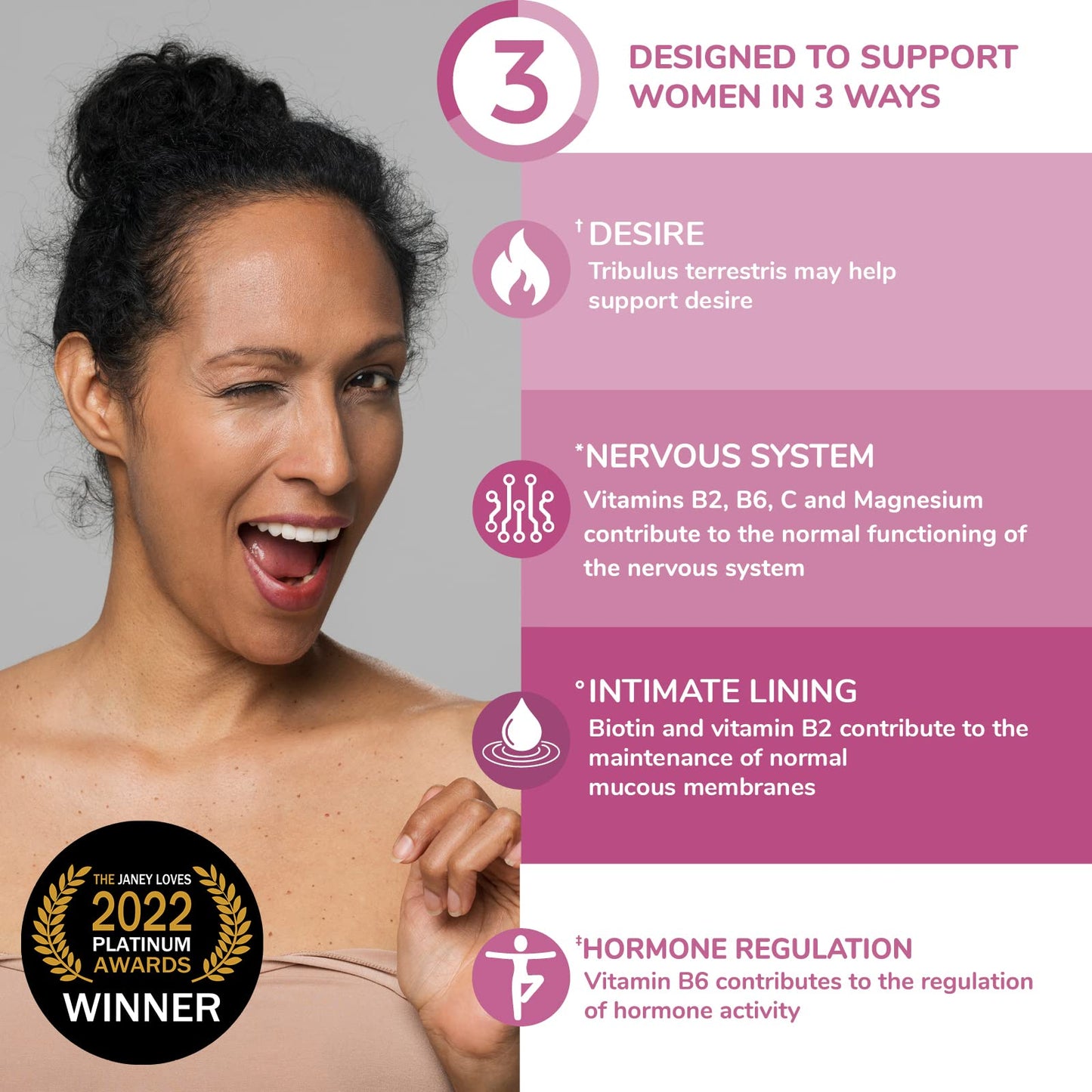 Health & Her Intimacy+ Multi-Nutrient Support for Women - Women's Desire Supplement with Maca Root, Tribulus Terrestris and Sea Buckthorn - 2 Month Supply - 120 Vegan Tablets