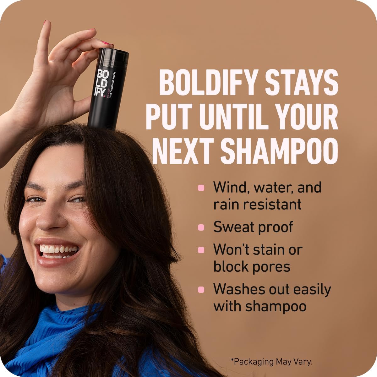 BOLDIFY Hair Fibres (28g) - Fill In Thinning and Fine Hair for an Instantly Fuller, Thicker Look - 14 Shades for Women and Men - Dark Brown