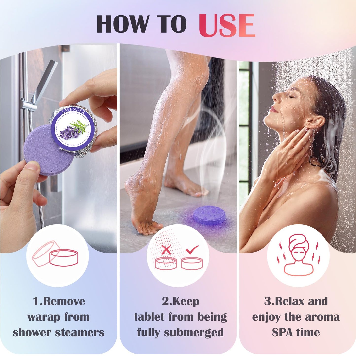 Qivatex Gifts for Women: Shower Steamers Aromatherapy, Birthday Gifts for Women, Mum, Nanny, Girls, Teen SPA Stress Relief Bath Bombs Set Personalised Gift (8 Scents)