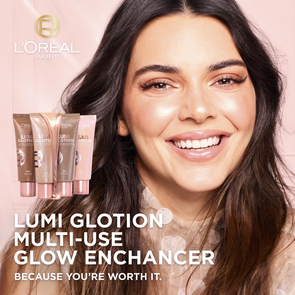 L'Oréal Paris Glow Enhancer, 24h Hydration with Shea Butter and Glycerin, Paradise Lumi Glotion, Shade 902: Light Glow, 40 ml