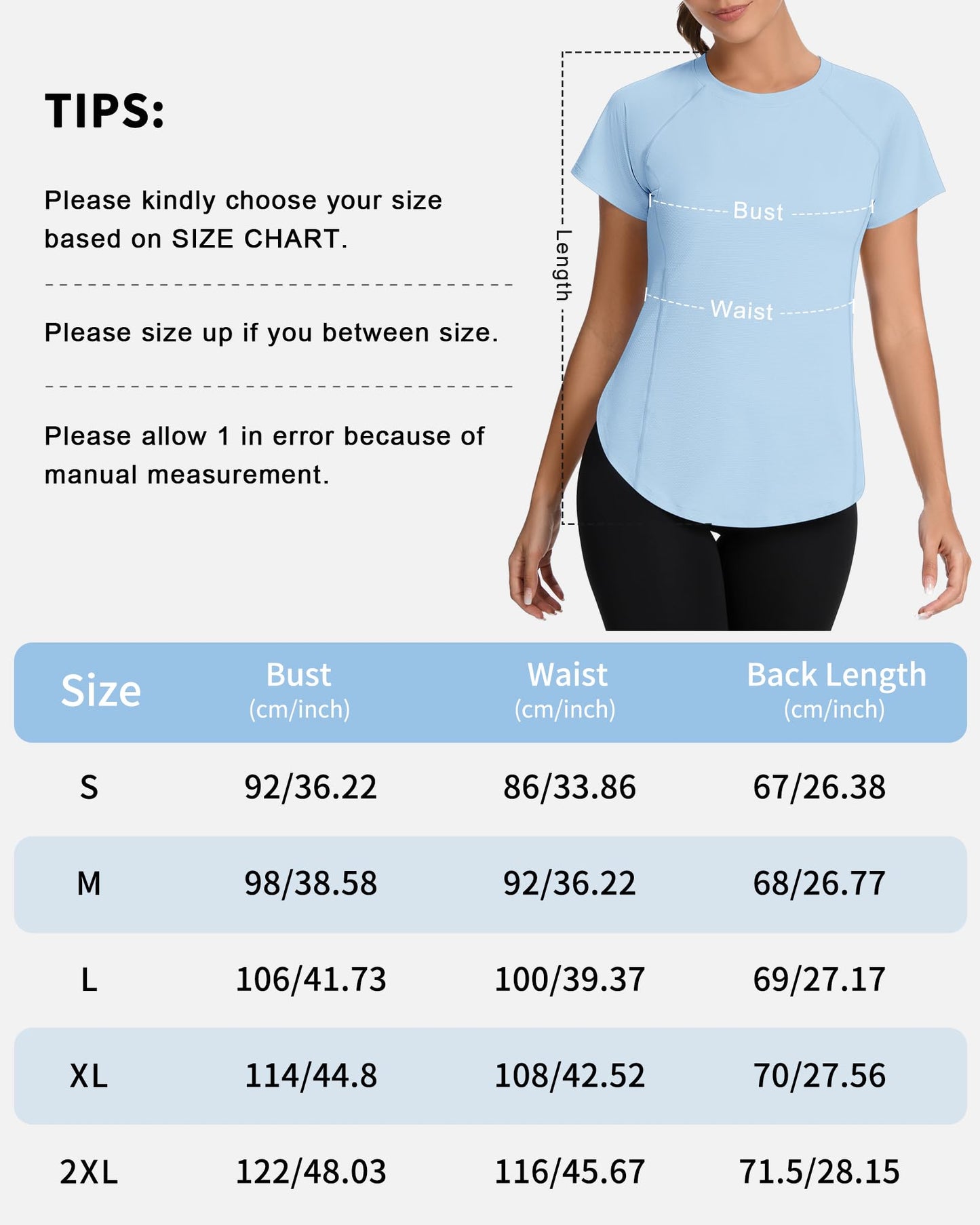 IECCP Women's Gym Shirts Sports T-Shirt Short Sleeve Crew Neck Lightweight Moisture Wicking Quick Dry Running Top with Back Breathable Mesh Sport T-Shirt UV Protection Blue XL