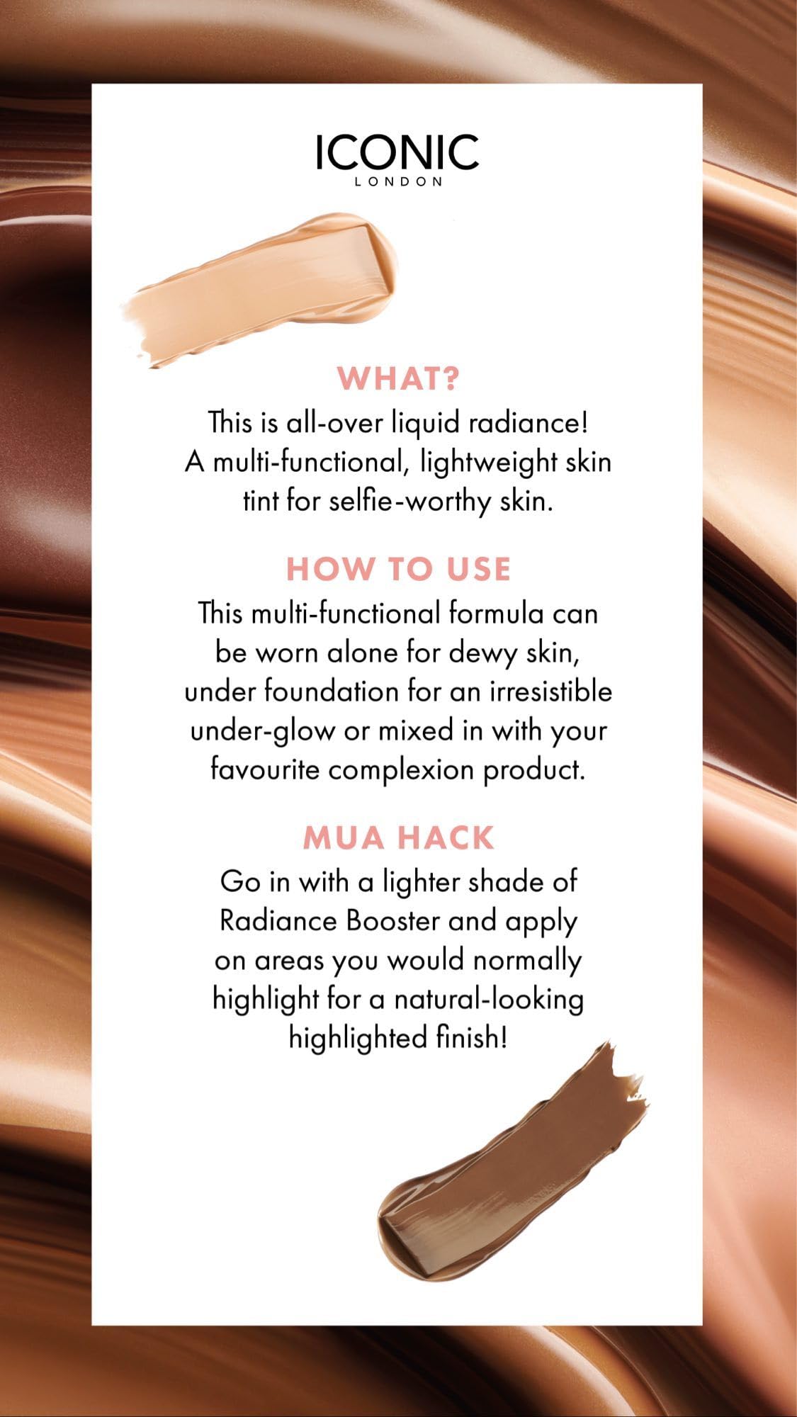 ICONIC LONDON Radiance Booster Tinted Makeup Primer| Face Primer Enriched with Oleo-Gel Complex and Luminizer Peptides - Pearl Glow 57 g (Pack of 1)