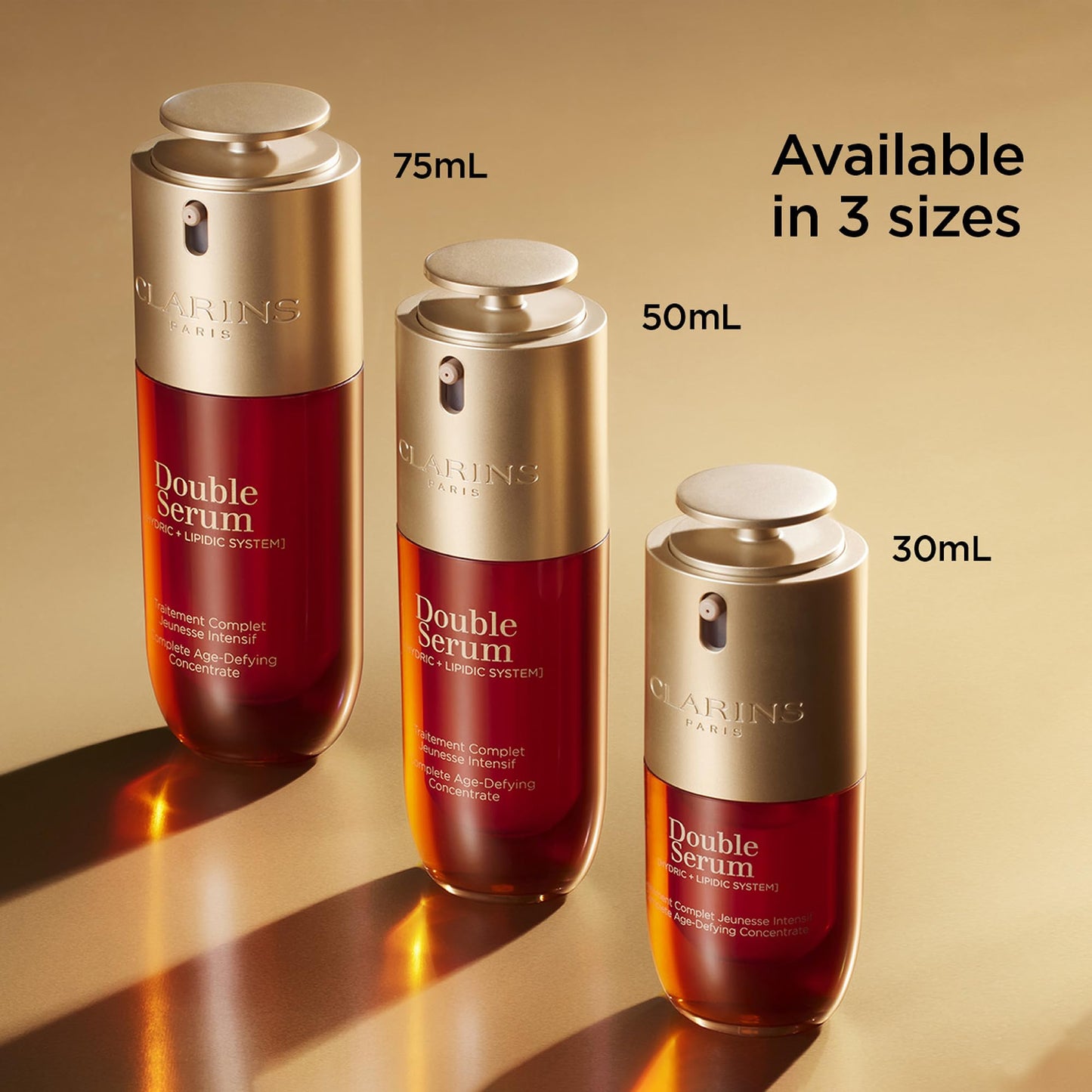 Clarins NEW Double Serum | Anti Aging Face Serum | Visibly Firms, Smoothes, Boosts Radiance, and Refines Pores | 24H Hydration | All Skin Types 50ml