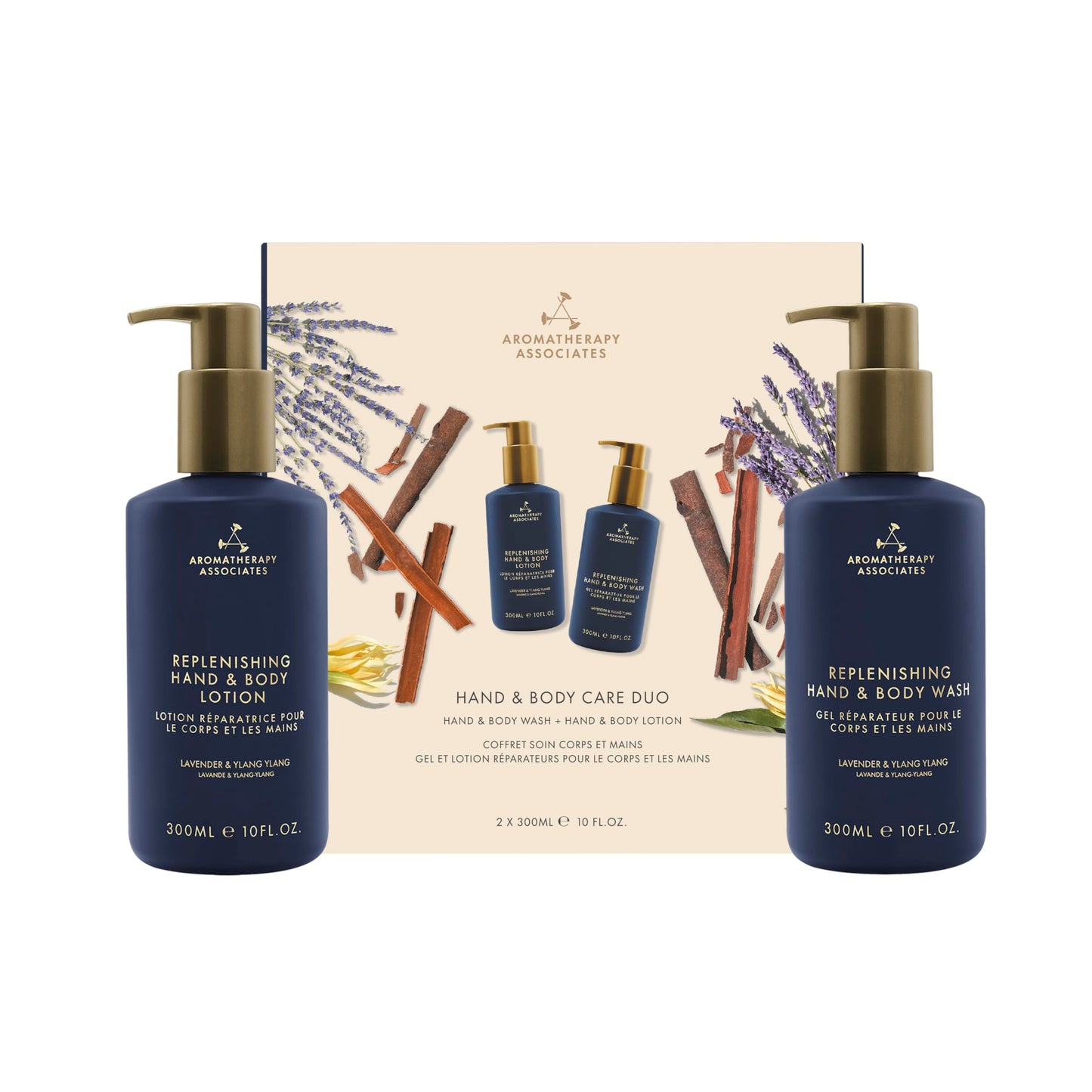 Aromatherapy Associates Replenishing Bathroom Kit - Hand And Body Wash And Lotion Duo Set