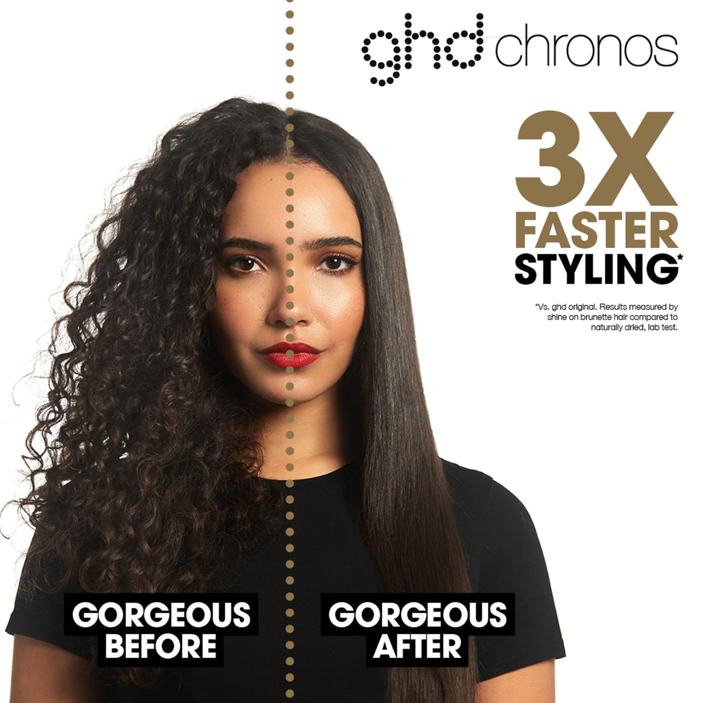 ghd Chronos Professional Styler, Black - Our Best Hair Straightener, One Stroke High-Definition Results That Last 24hrs, 3X More Breakage Protection, 2X Less frizz, 20 sec Heat up, 10 min Sleep Mode