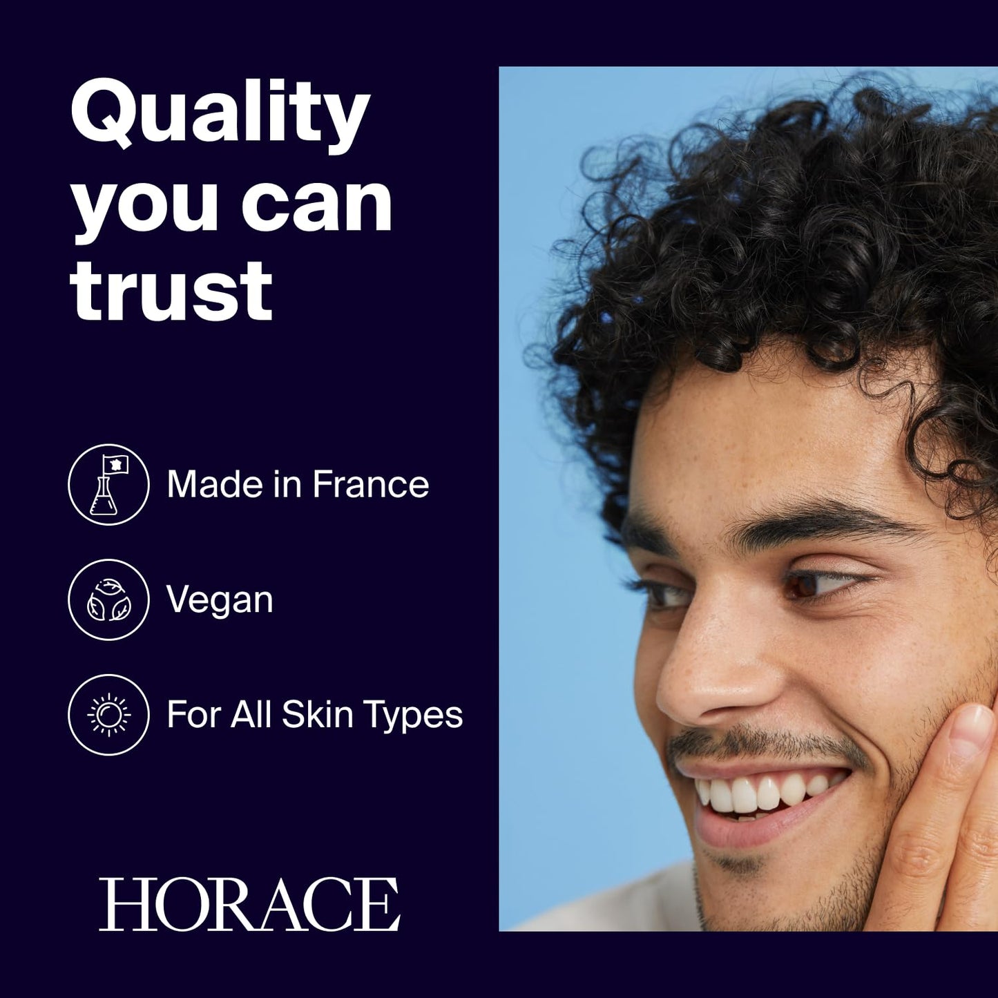 HORACE Face Kit for Men - Gift Set with Purifying Face Cleanser, Gentle Face Scrub, and Mattifying Face Moisturiser - Skincare Set for Cleansing and Hydrating