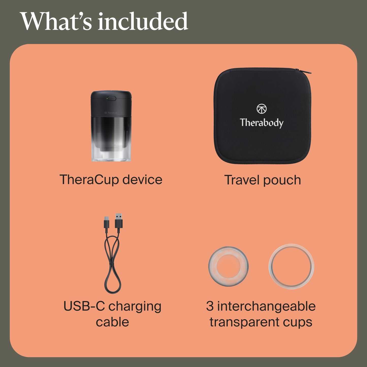 TheraCup Portable Cupping Massage Therapy for Localized Muscle Tension Relief and Blood Circulation in Back, Shoulders, Legs and Body - Smart Cupping Therapy with ThermaVibration Technology (Single)