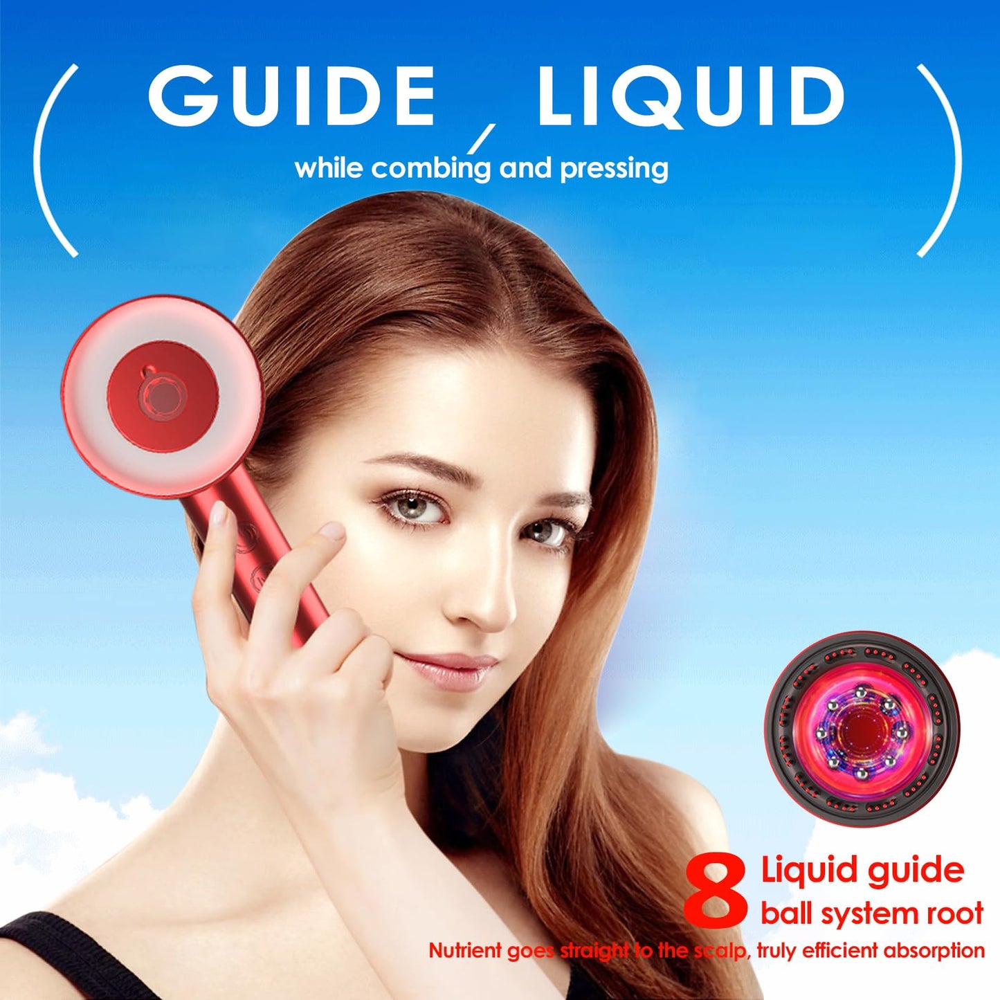 Electric Scalp Massager with Red Light Therapy Hair,3-in-1 Multi-Function Scalp Massager Hair Growth,Cordless & Portable,Electric Hair Brushes for Home Use