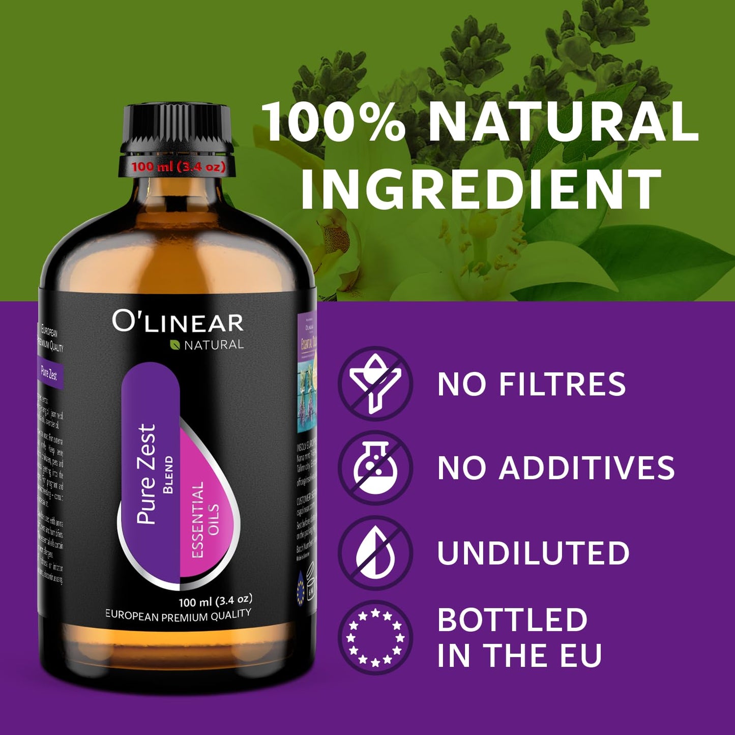 Love Mood Essential Oil Blend 3.3 Fl Oz Aromatherapy Diffuser Romantic Air Freshener Supplies, Desire Mood Boost Candle Making Supplies, Room Essentials Passion Aroma for Oil Diffuser Essential Oils
