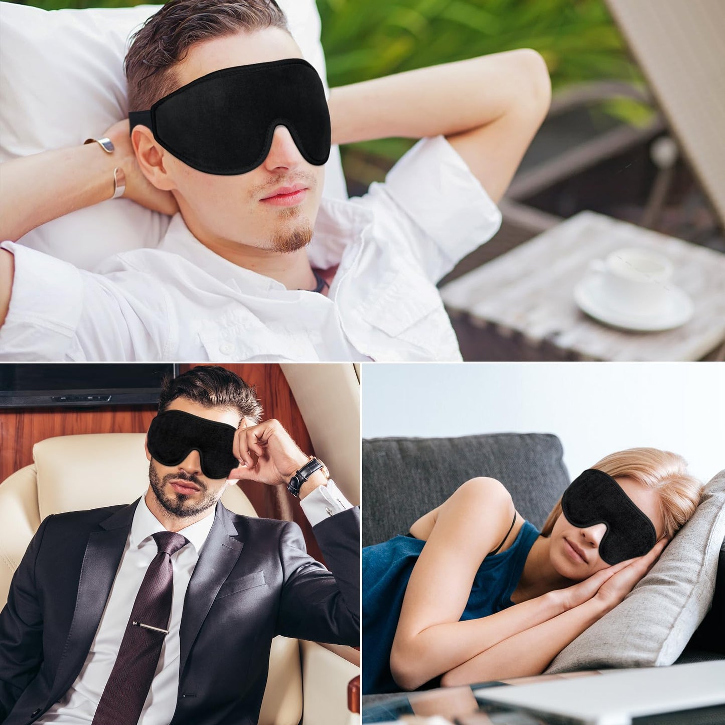 Gritin 100% Blackout Sleep Masks for Women & Men - Zero Eye Pressure Sleeping Eye Mask- Ergonomic Design 3D Cutout Eye Movement Friendly, Ultra Soft & Comfortable Eye Mask for Sleep/Nap/Travel