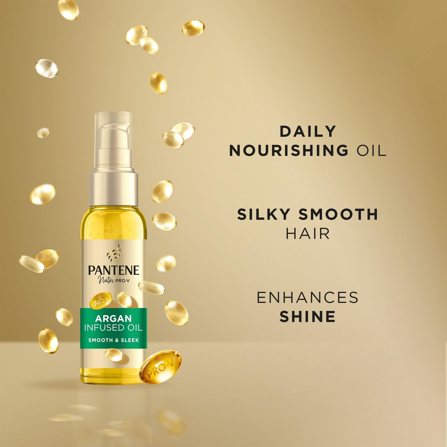 PANTENE Pro-V Argan Infused Frizz Ease Hair Oil, 100ml, For Dry, Damaged Hair
