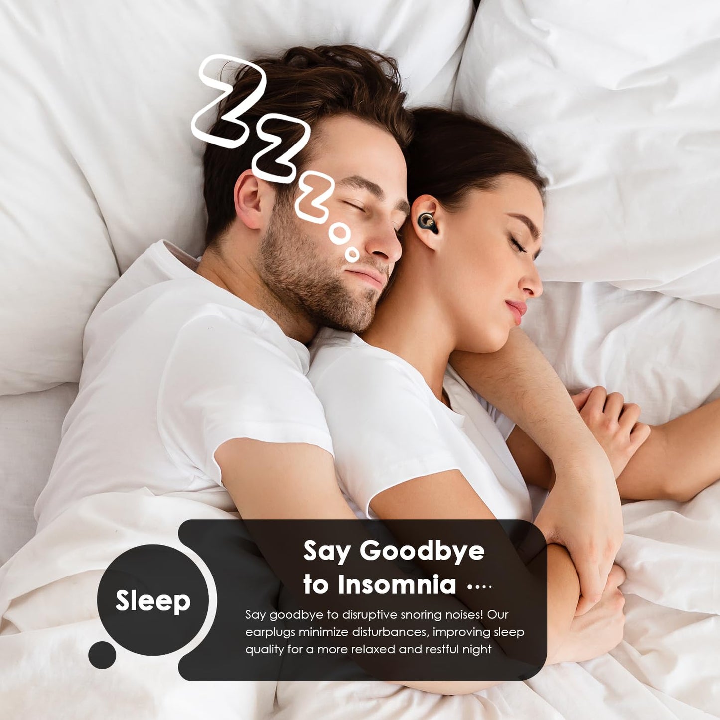 Ear Plugs for Sleep Noise Cancelling,45dB Soft and Reusable Silicone Earplugs for Hearing Protection with 8 Ear Tips in Four Sizes (XS, S, M, L),for Noise Reduction (Black, 4 Sizes (1 Set))