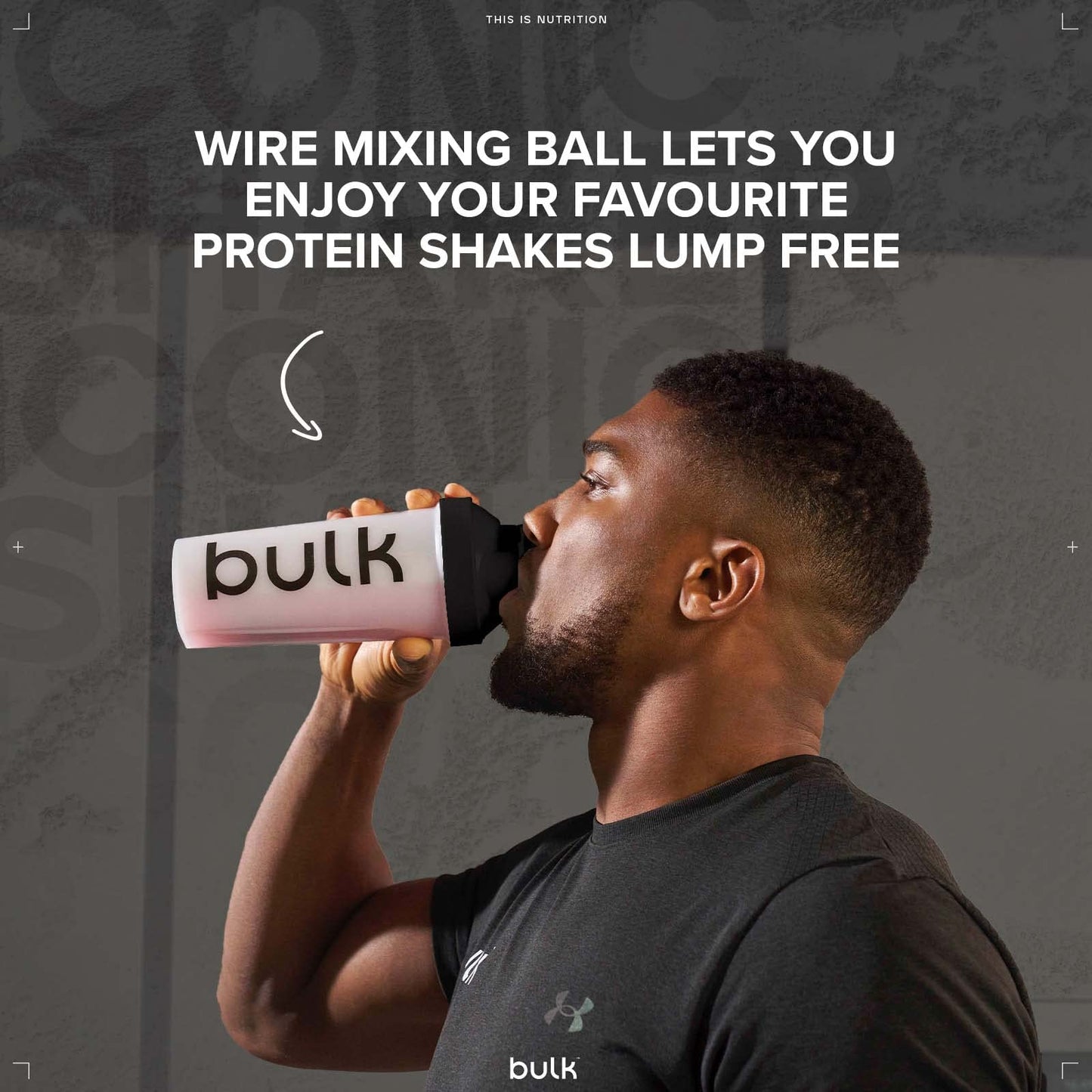 Bulk Iconic Shaker Bottle, 750ml, Clear, Leak-Proof, BPA-Free, Wire Mixing Ball for Lump-Free Shakes, Convenient Carry Handle, Transparent Fill Level, Dishwasher Safe