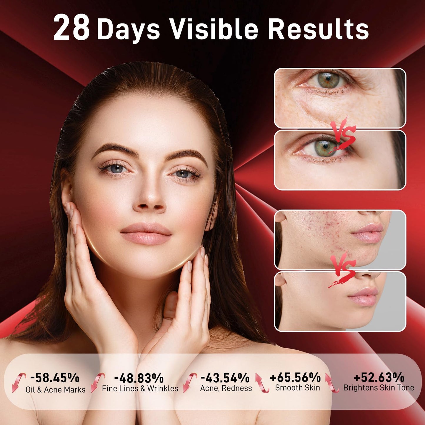 Lovsheme LED Face Mask - 3 Light Modes, Ultra-Soft Comfort, Precise wavelength, Professional Red Light Therapy Mask, LED Face Light Therapy Mask for Skin Rejuvenation, Anti-Aging & Acne Treatment