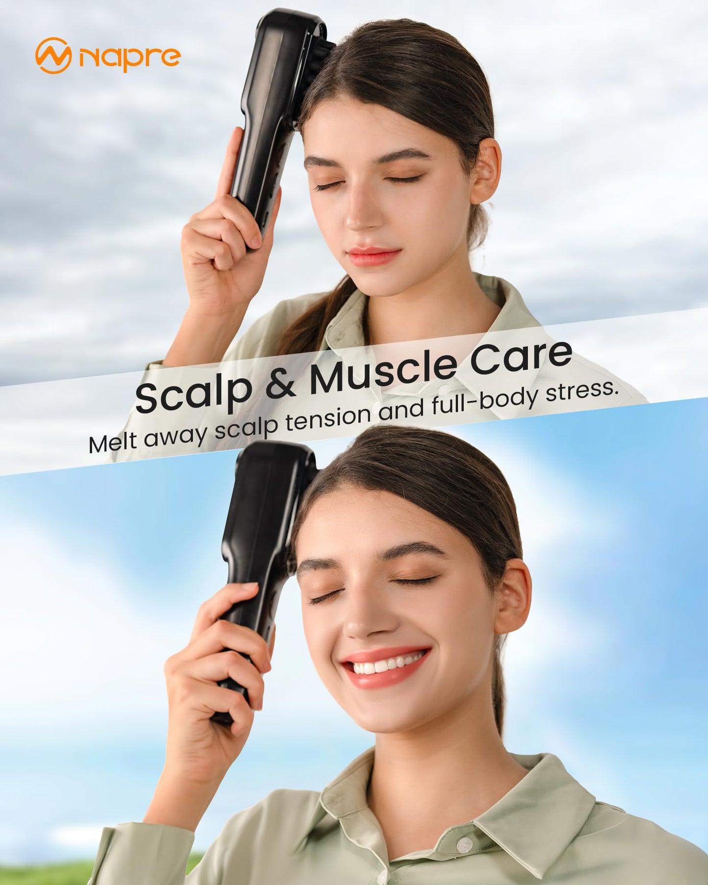 Scalp Massager – 2400 RPM Vibration & Red Light Therapy