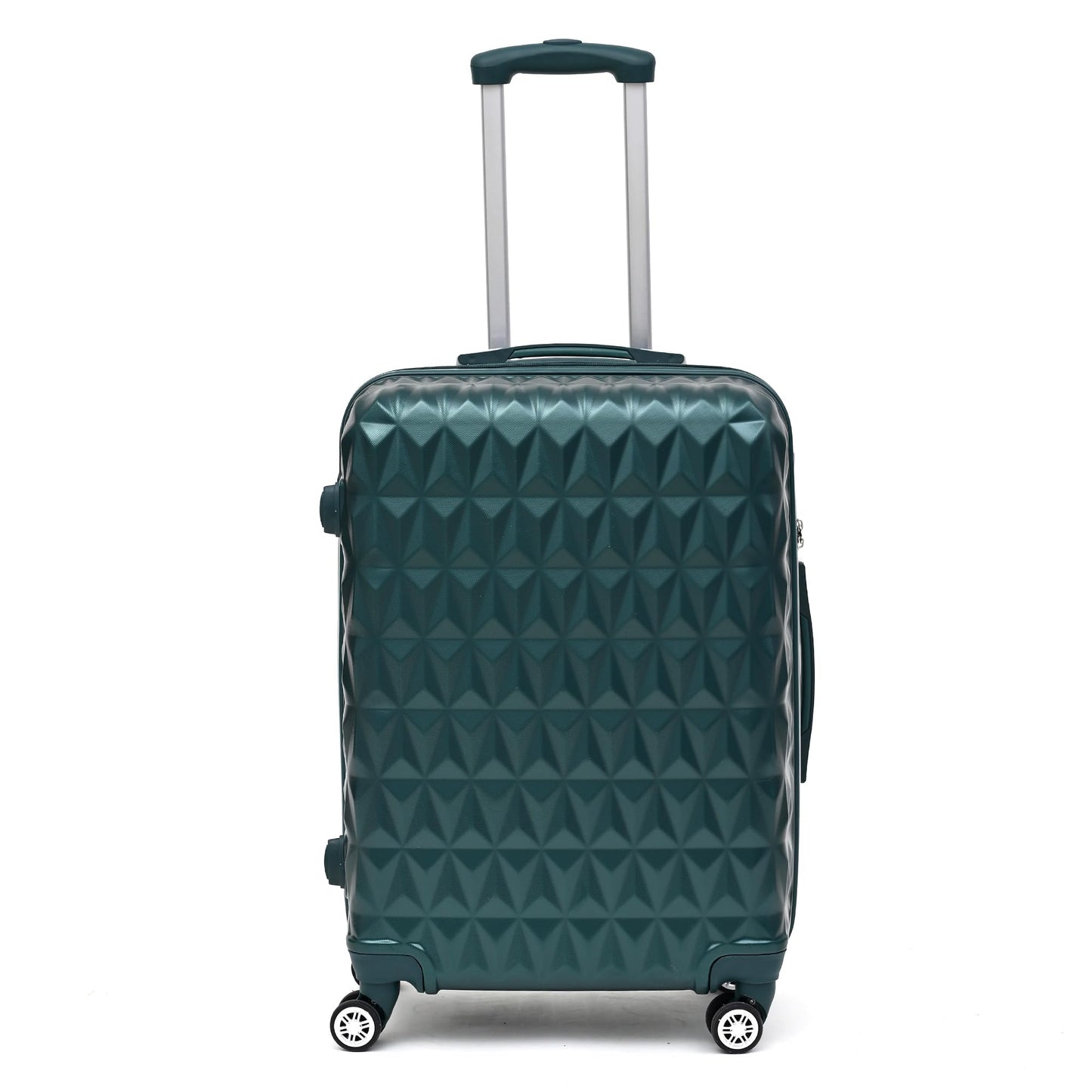 CMY Lightweight 4 Wheel ABS Hard Shell Travel Trolley Luggage Suitcase Set, Medium 24" Hold Check in Luggage (Dark Green)