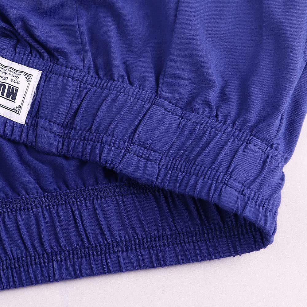 Muscle Alive Mens Gym Baggy Pants for Bodybuilding Fitness Sports Trousers Cotton and Spandex Dark Blue XL