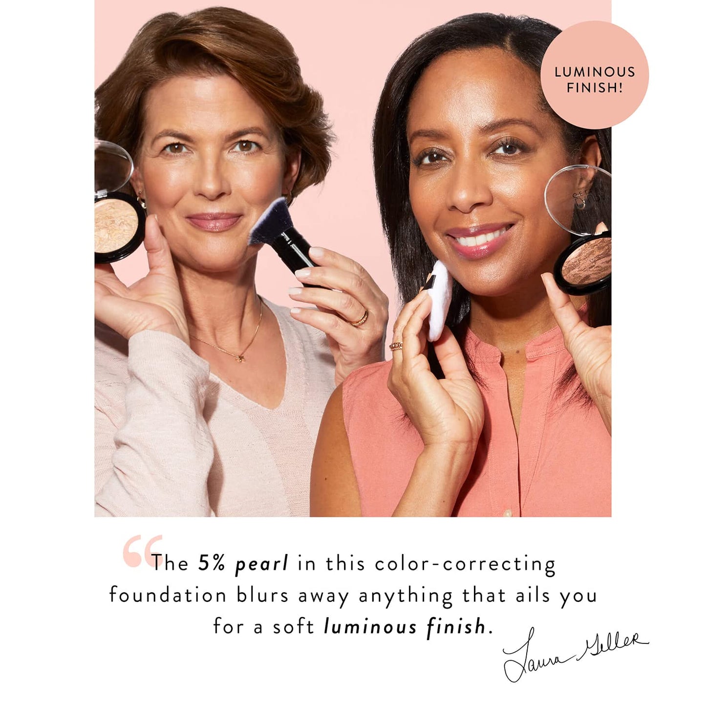 LAURA GELLER NEW YORK Baked Balance-N-Glow Illuminating Foundation - Medium - Buildable Sheer to Light Coverage - Satin Finish