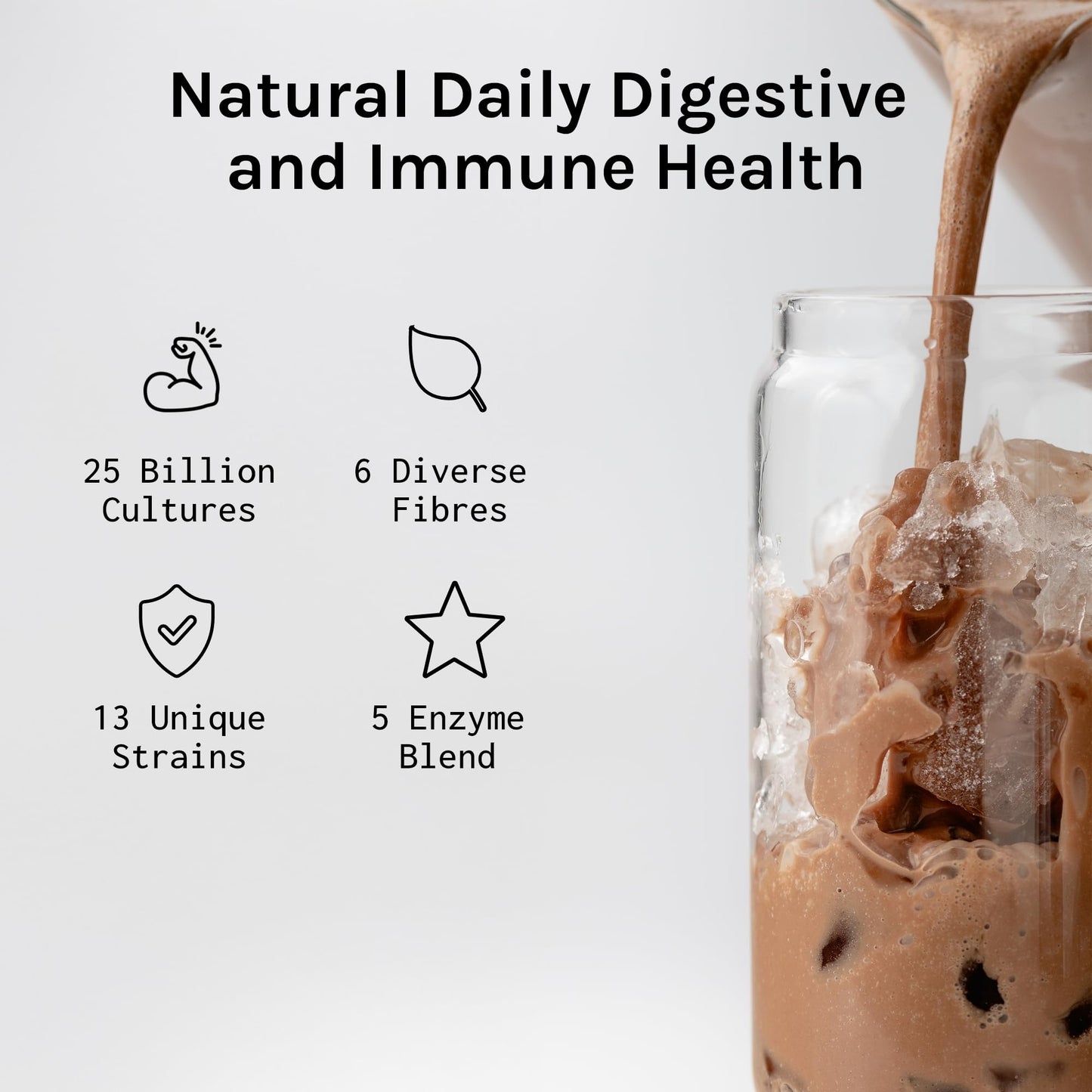Biomel Complete Gut - Belgian Chocolate - 4 in 1 Gut Health Powder with Diverse Fibres - 450g/30 Servings - Vegan Friendly - Gluten Free - Live Cultures for Gut Health - Delicious & Effective