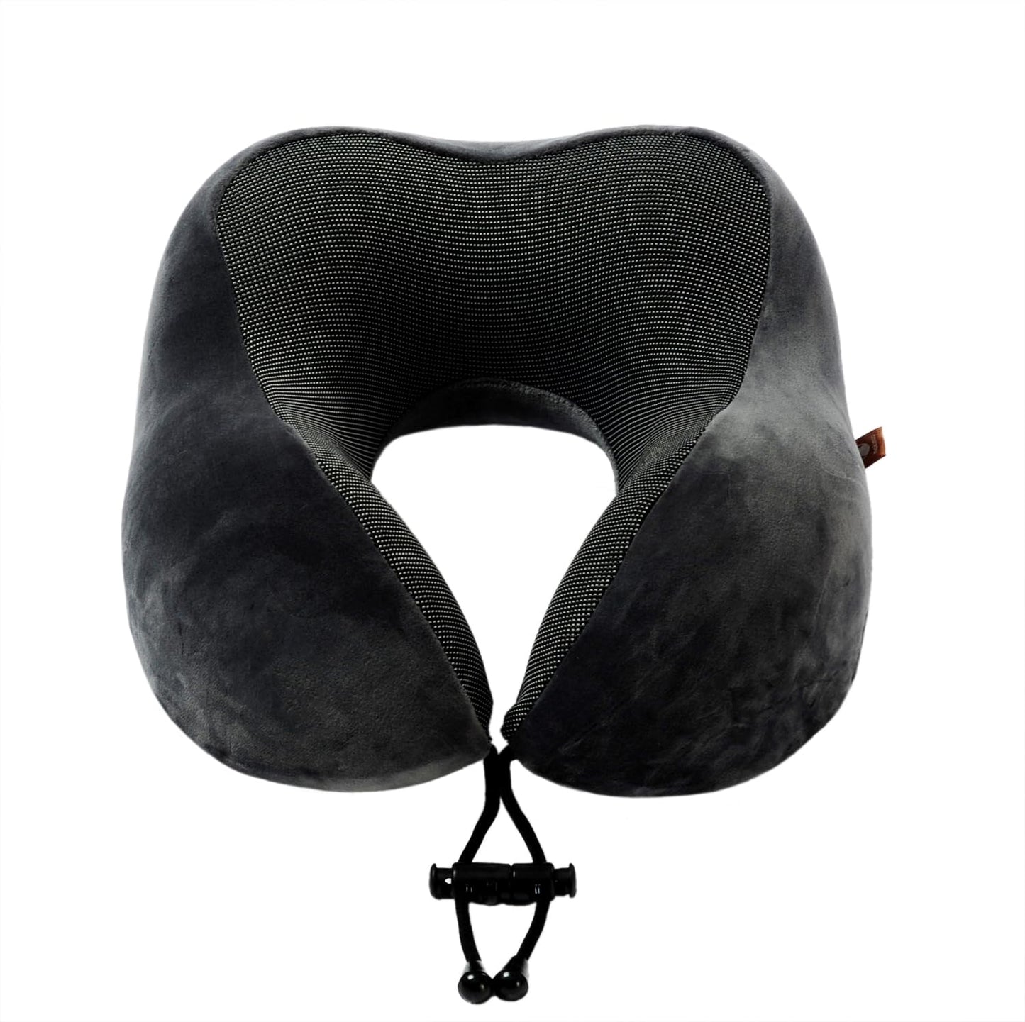Makimoo Memory Foam Travel Pillow, Neck Pillow with 360-Degree Head Support, Comfortable and Lightweight, Ideal for Sleeping on Airplane, Car, Train, Bus and Home Use, Comes with Storage Bag (Grey)