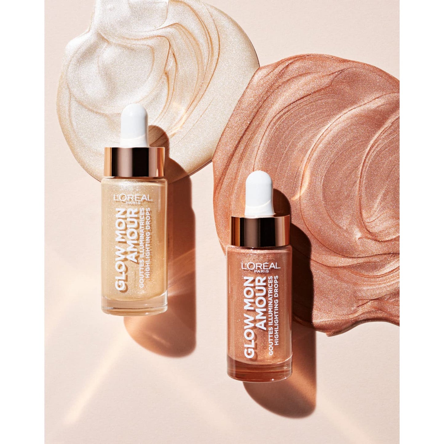 L’Oreal Paris Highlighting Drops, Glow Mon Amour Sparkling Love, Natural and Luminous, Liquid Formula with Nourishing Coconut Oil