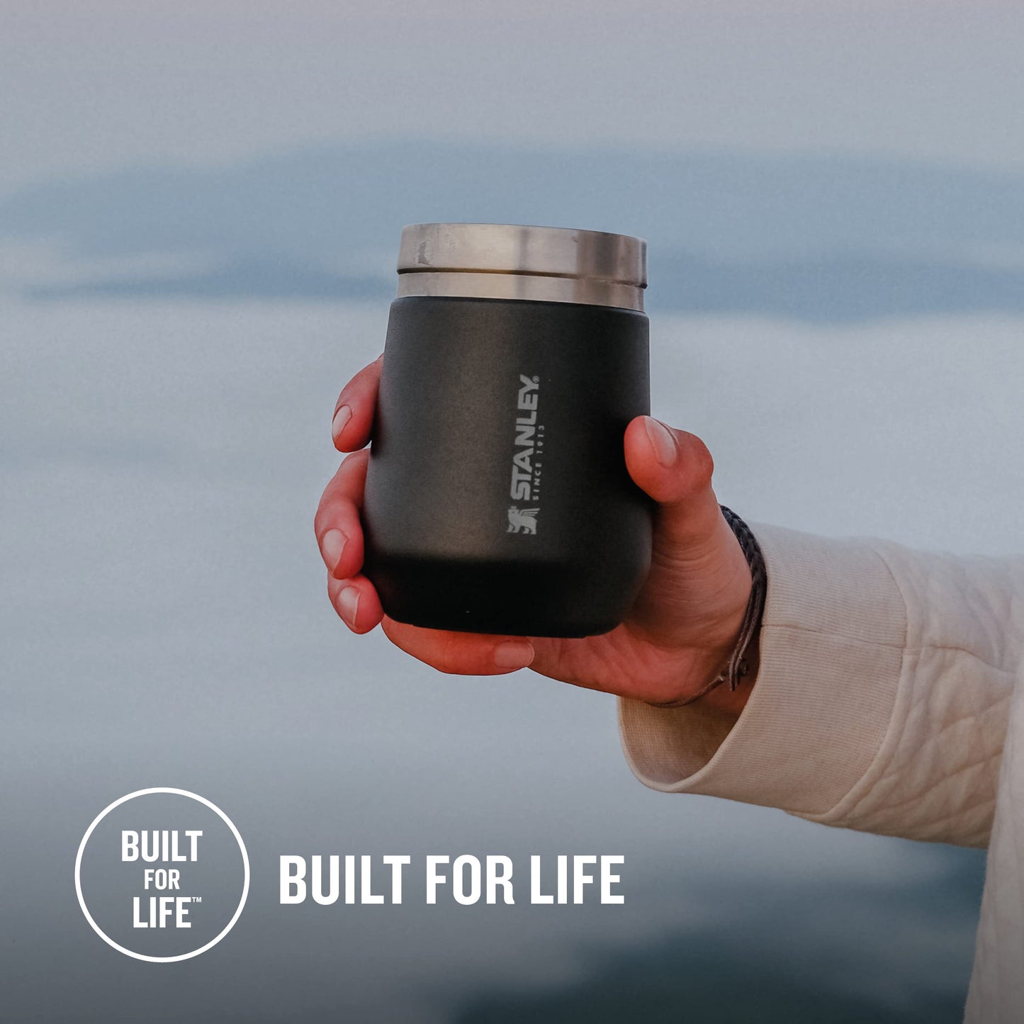 Stanley Go Everyday Tumbler 0.29L - Stainless Steel Travel Mug For Wine, Cocktails, Coffee, Tea - Keeps Cold / Hot For Hours - BPA-Free - Dishwasher Safe - Matte Black Pebble