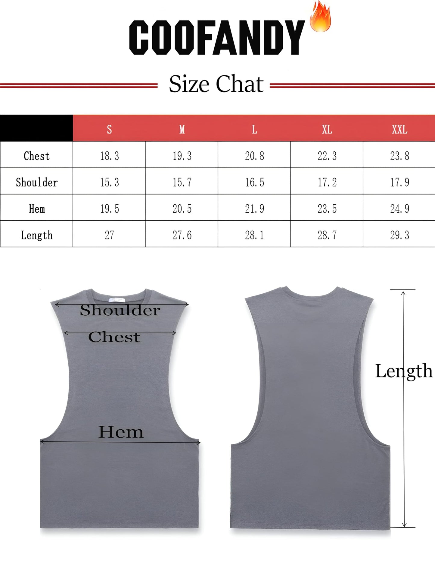 COOFANDY Men's Gym Tank Tops Sports T Shirt Fitness Workout Muscle Sleeveless Vest for Men UK Loose Fit Black White XL