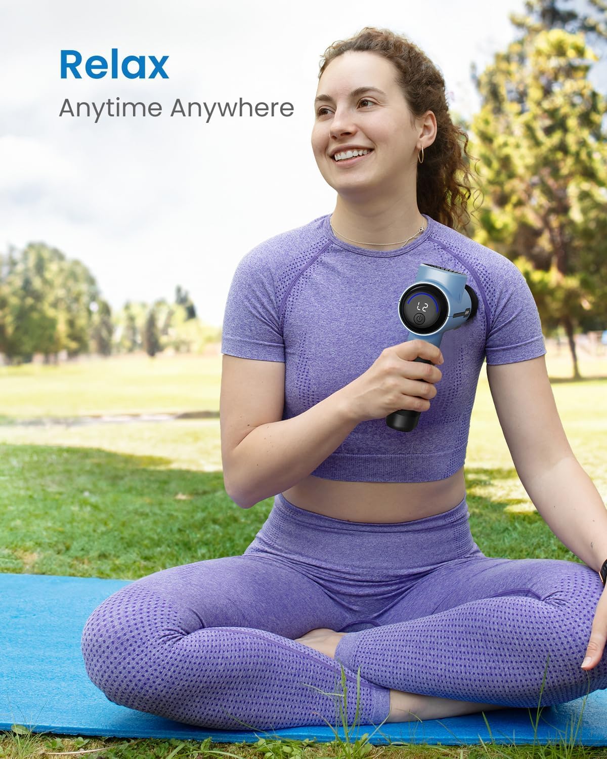 Massage Gun, RENPHO Powerful Message Gun Percussion Muscle Massage Gun Massager with Type-C Charging for Muscle Massage Relax, Blue