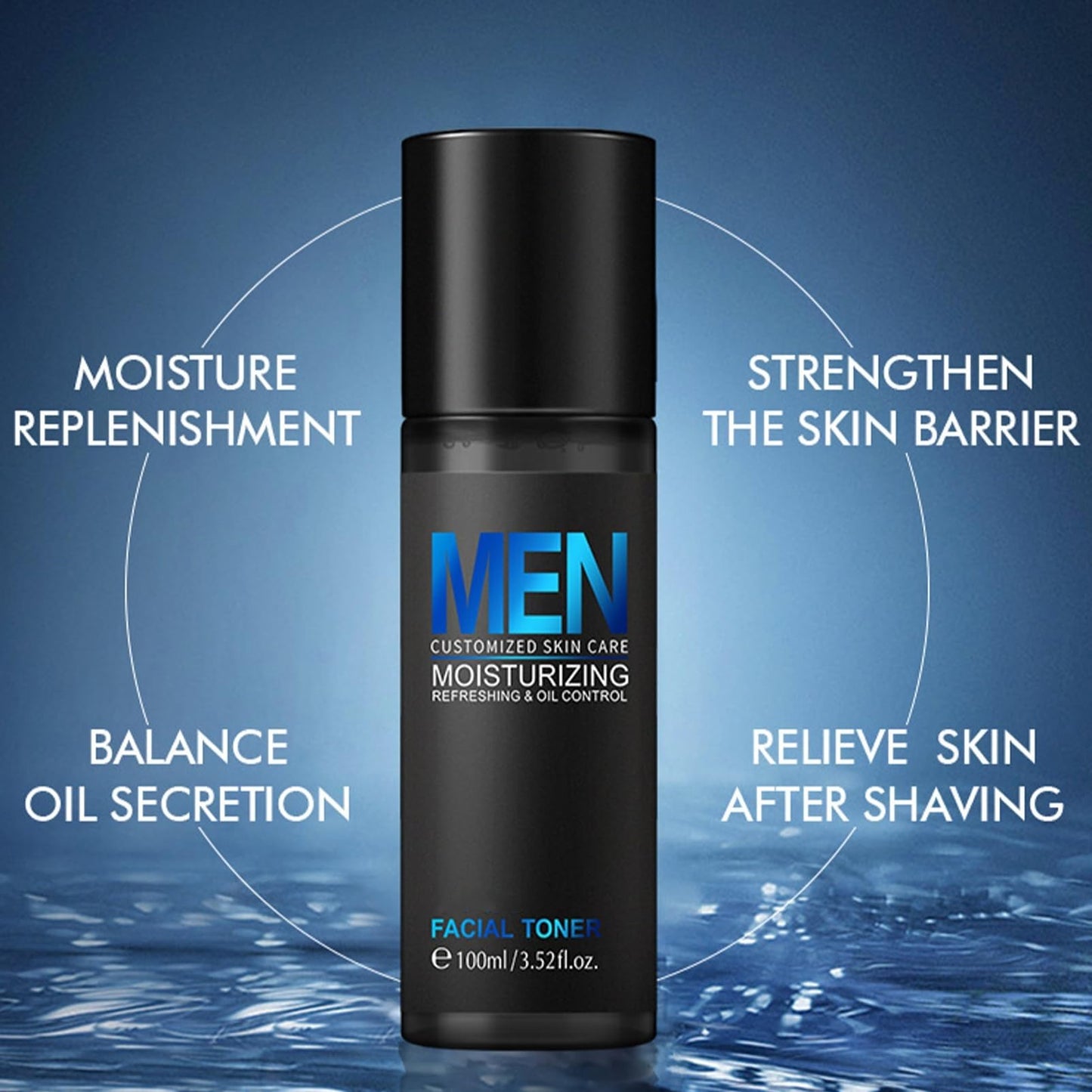 Cool Oil Control Mens Skin Care Kit, Stocking Fillers For Men With Men Face Wash, Face Moisturizer, Toner, Lotion, Face Mask, Facial Care Kit, Hydrating, Deep Cleansing