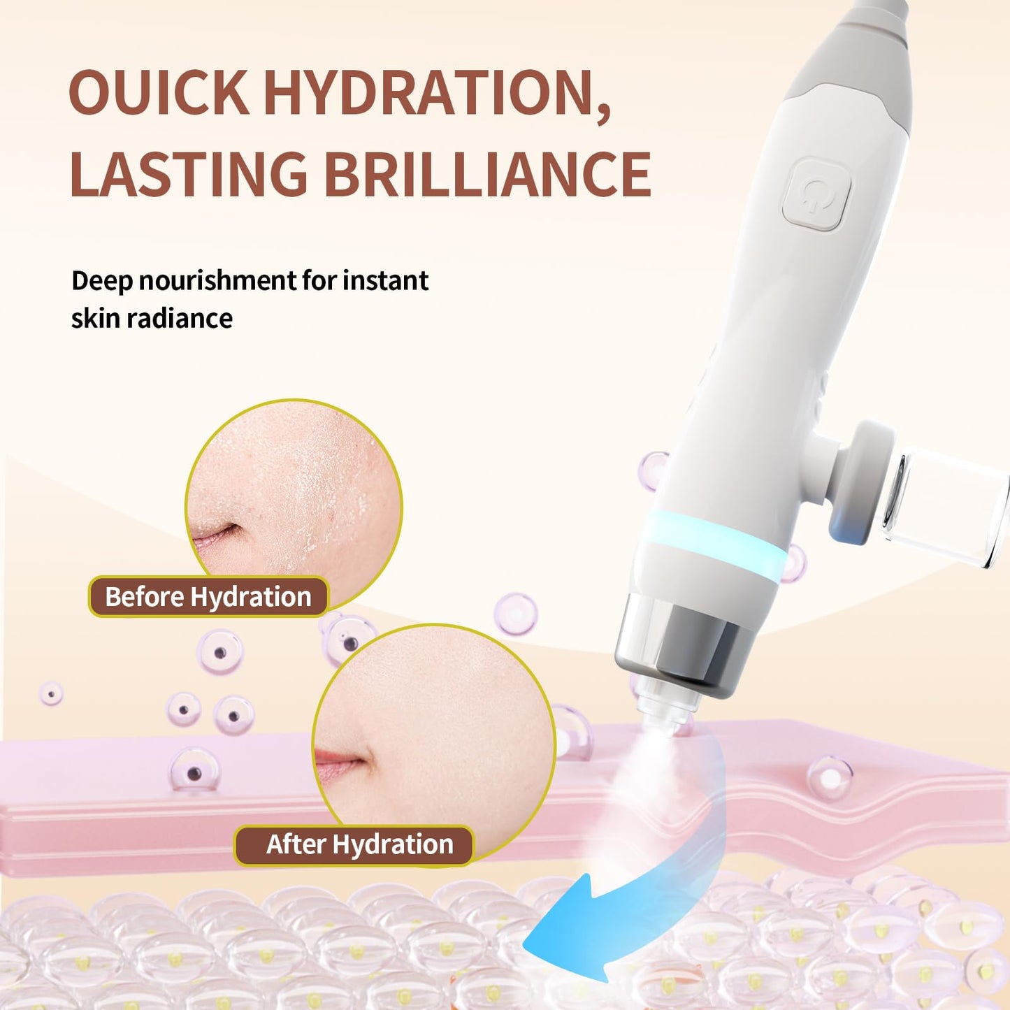 7 in 1 Hydrogen Oxygen Facial Beauty Cleaning and Care Machine for Professional Skin Lifting Hydrogen Oxygen Deep Clean Hydra LED Mask RF Water Therapy SPA Equipment Smart Touch Screen Elitzia ETDN7