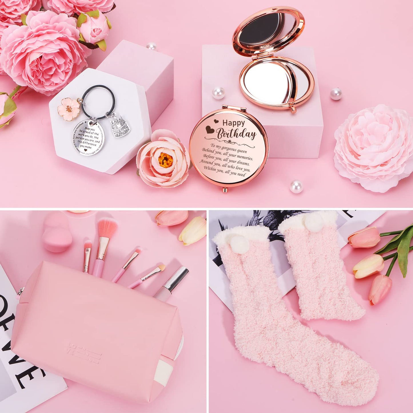 Birthday Gifts for Women, Unique Happy Birth-day Hampers Pamper Gift Box for Her, Female Self Care Package Birthday Presents for Best Friends, Mum, Sister, Auntie, Birth day Gift Ideas for Women