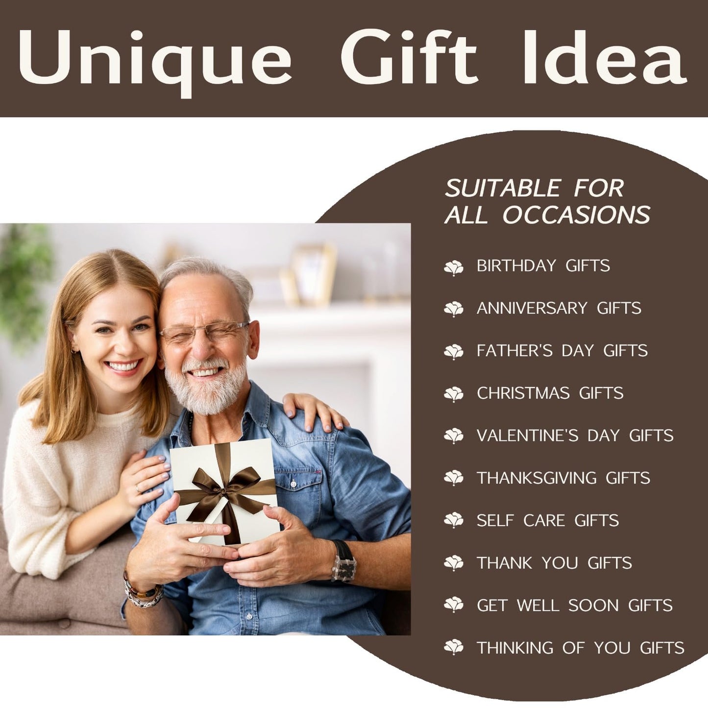 LaurGifts Coffee Scented Set Box - Birthday Present for Women, Candle Basket for Coffee Lovers, Coworker Idea - Spa Package for Friend, Mom, Wife, Girlfriend, Father